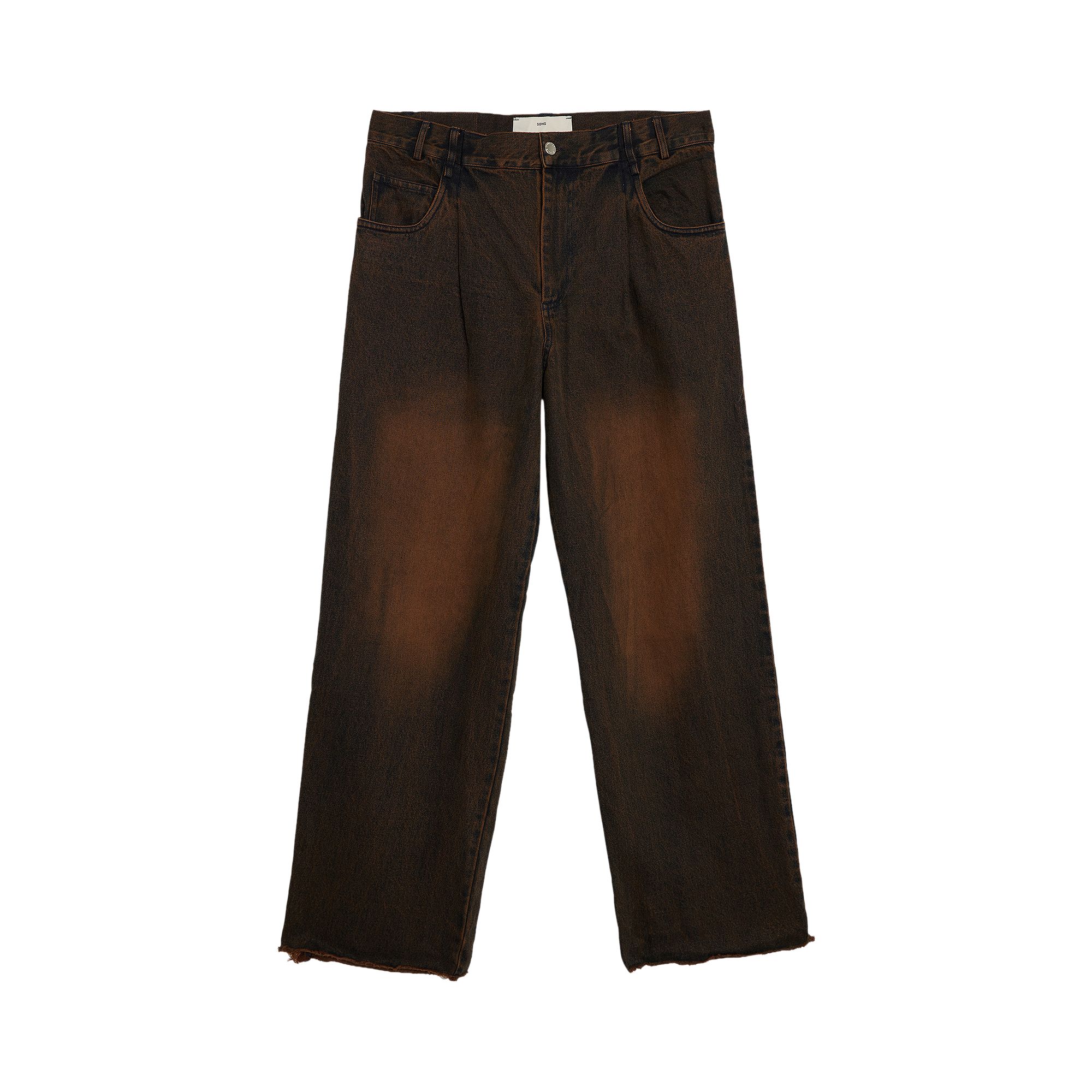 Pre-owned Song For The Mute Boyfriend Jeans 'rust' | Brown | Men's Size 50
