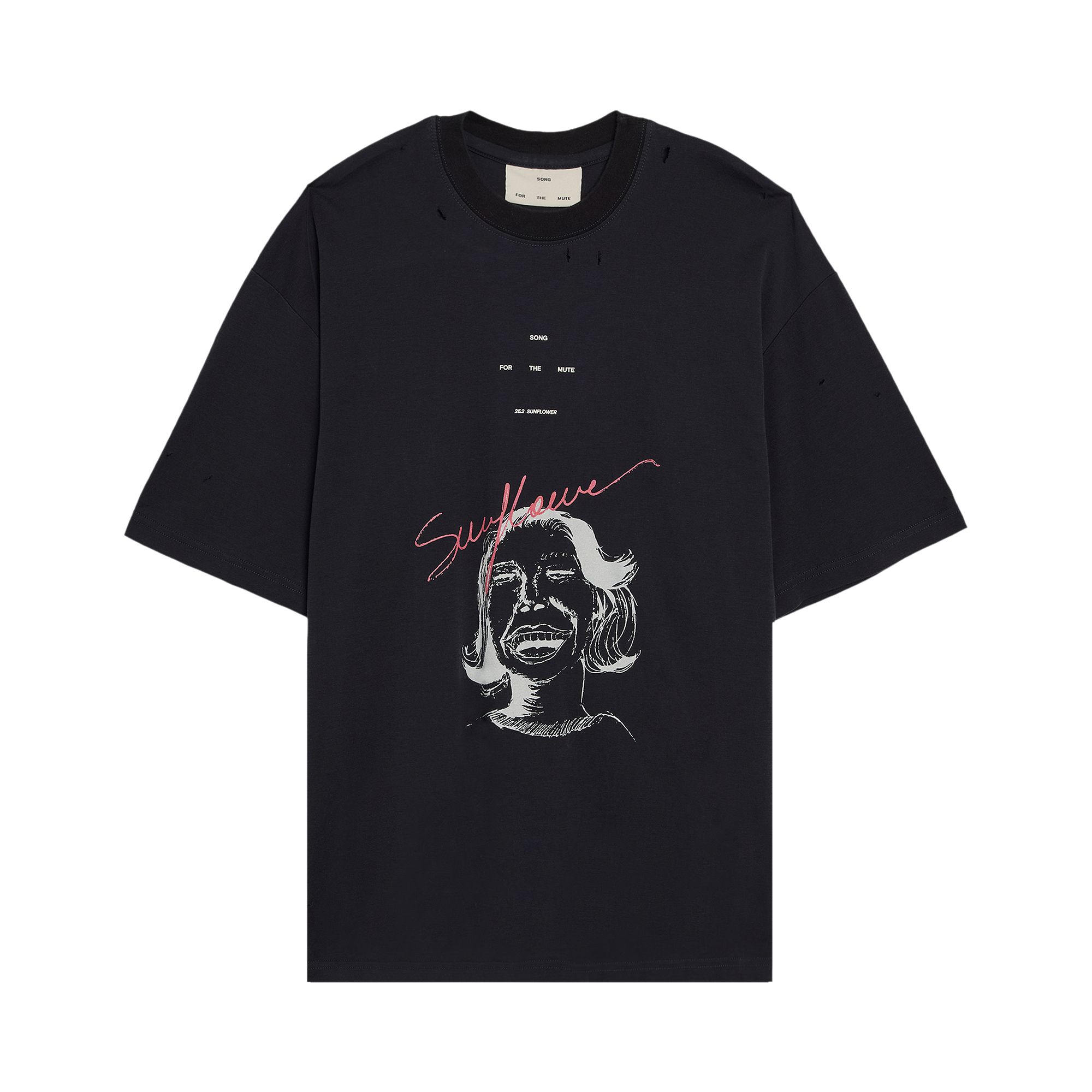 Pre-owned Song For The Mute Sunflower Oversized Tee 'navy' | Blue | Men's Size 50