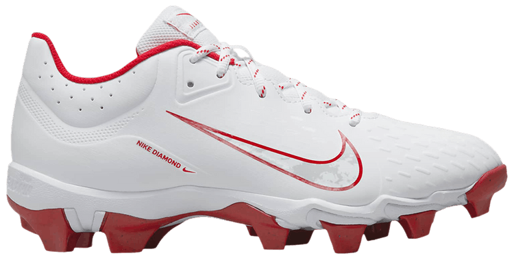 Nike Wmns Hyperdiamond 4 Keystone  WhitePure PlatinumUniversity Red