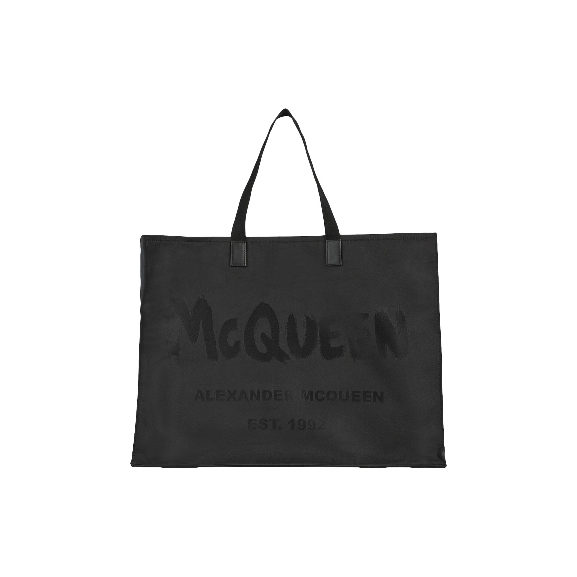 Pre-owned Alexander Mcqueen Graffiti Logo Tote 'black' | Men's Size Onesize
