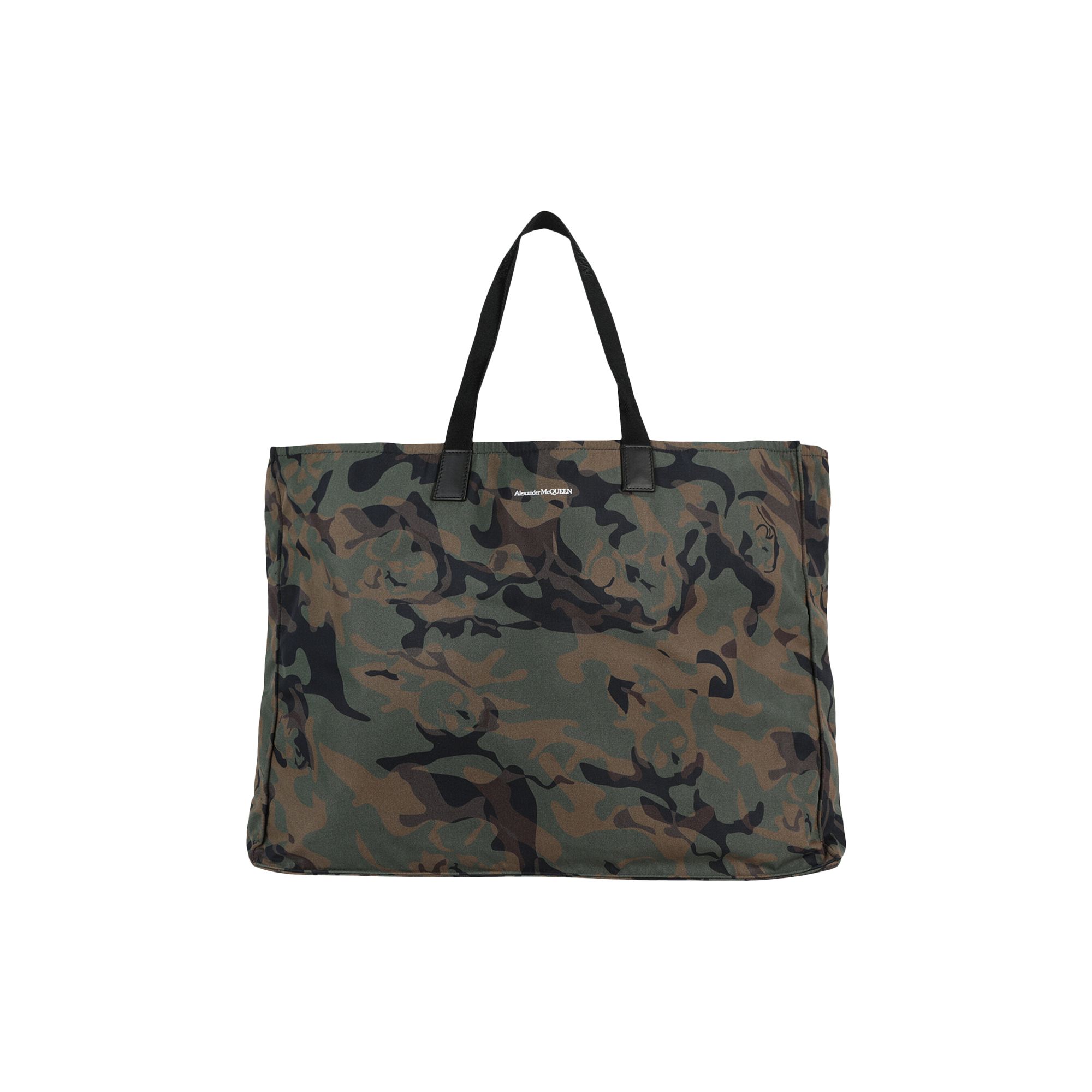 Pre-owned Alexander Mcqueen Camouflage Print Tote 'military Black' | Men's Size Onesize