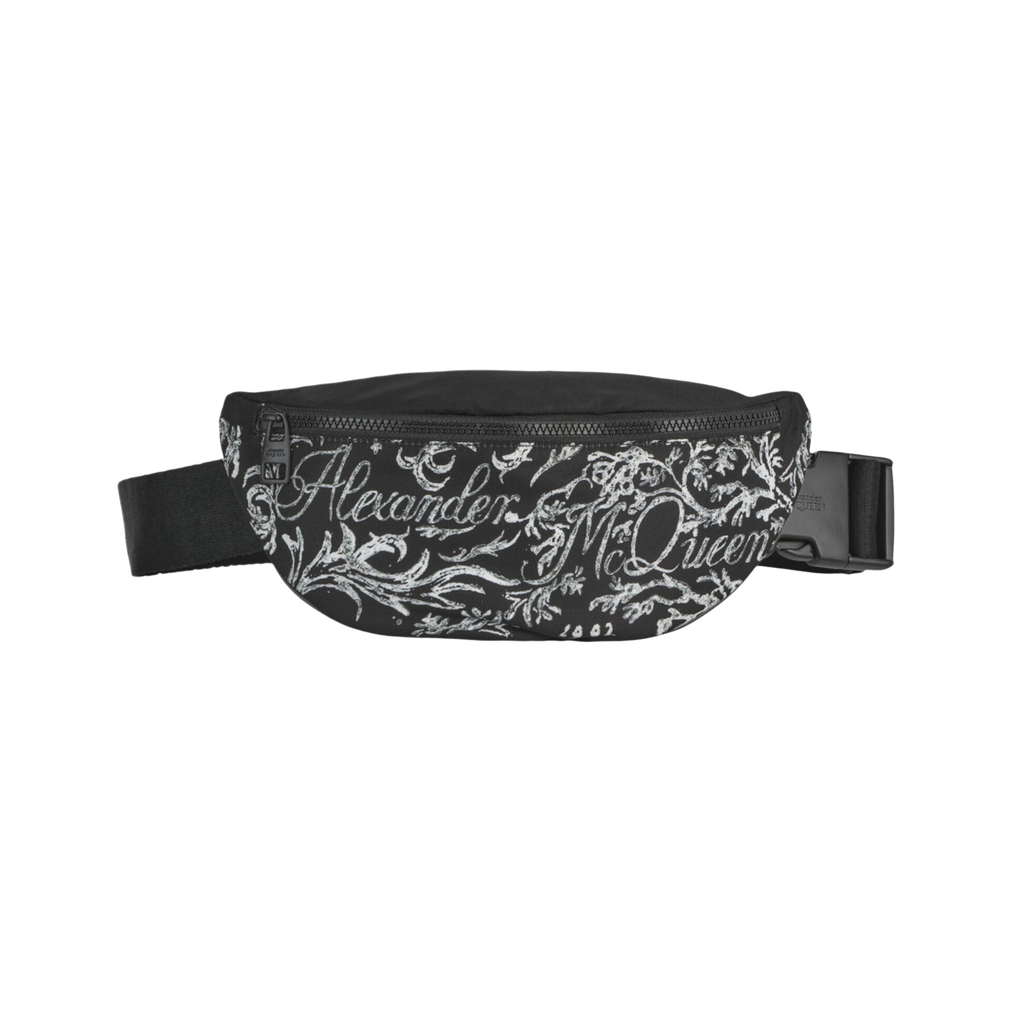 Pre-owned Alexander Mcqueen Logo Belt Bag 'black White' | Men's Size Onesize