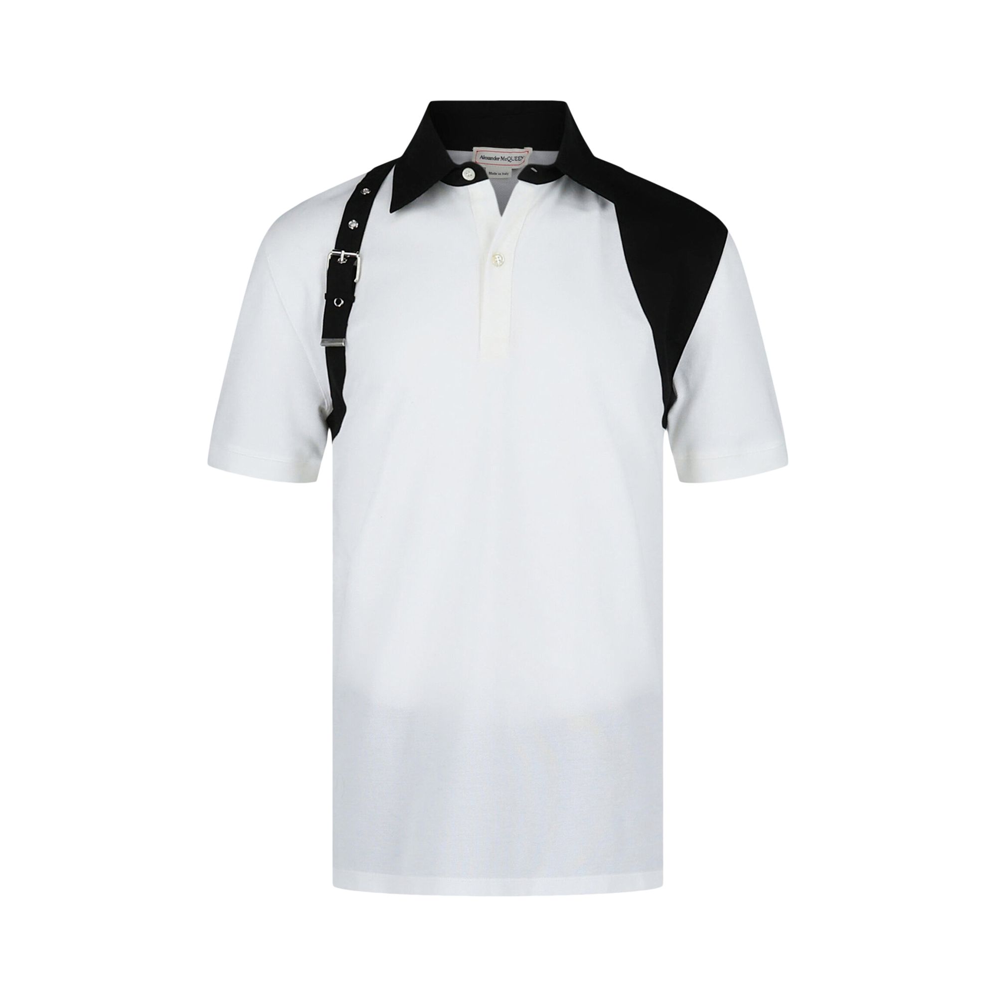 Pre-owned Alexander Mcqueen Harness Polo Shirt 'white' | Men's Size Xl