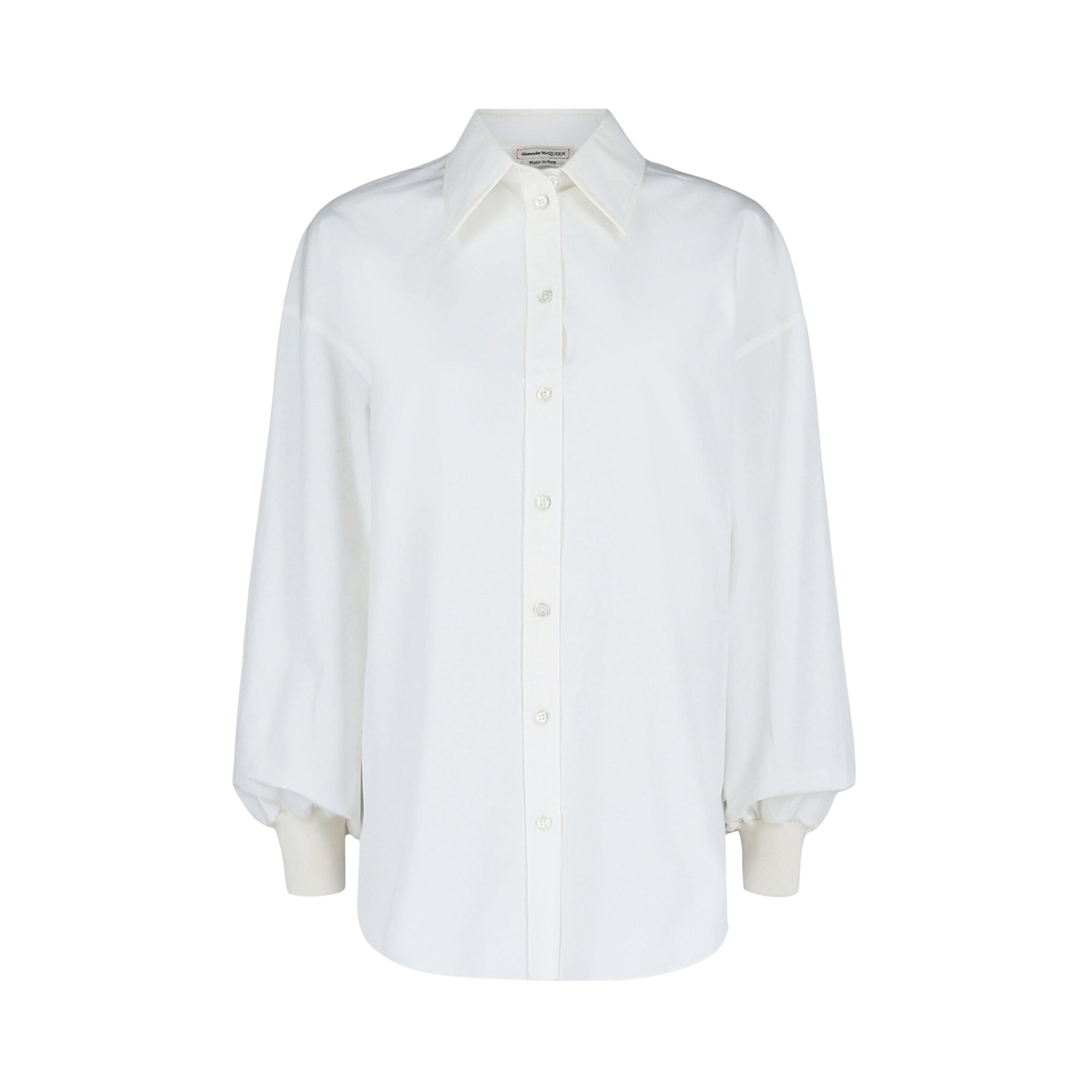 Pre-owned Alexander Mcqueen Cocoon Sleeve Shirt 'optical White' | Women's Size 40