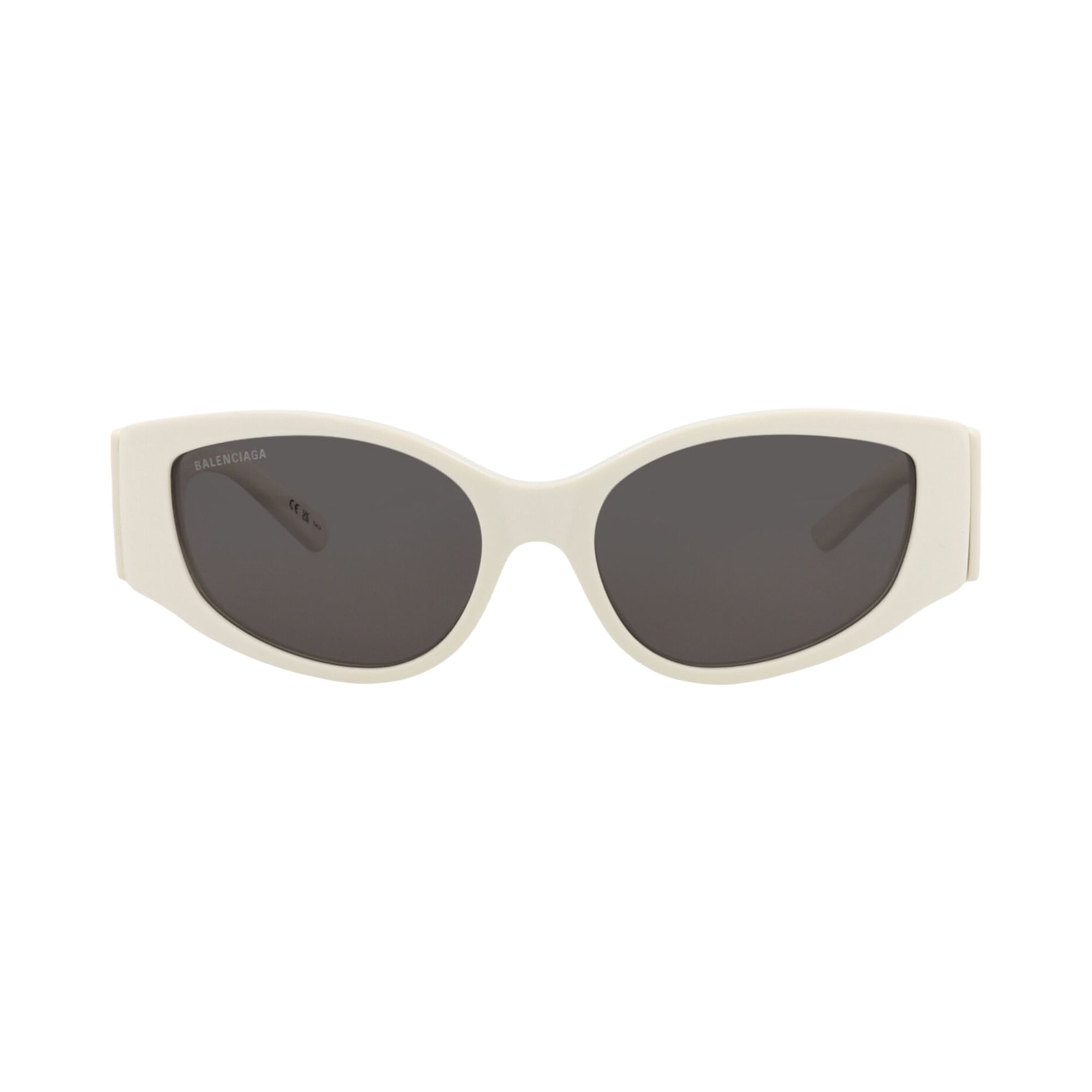 Pre-owned Balenciaga Cat Eye-frame Recycled Acetate Sunglasses 'white Grey' | Women's Size Onesize