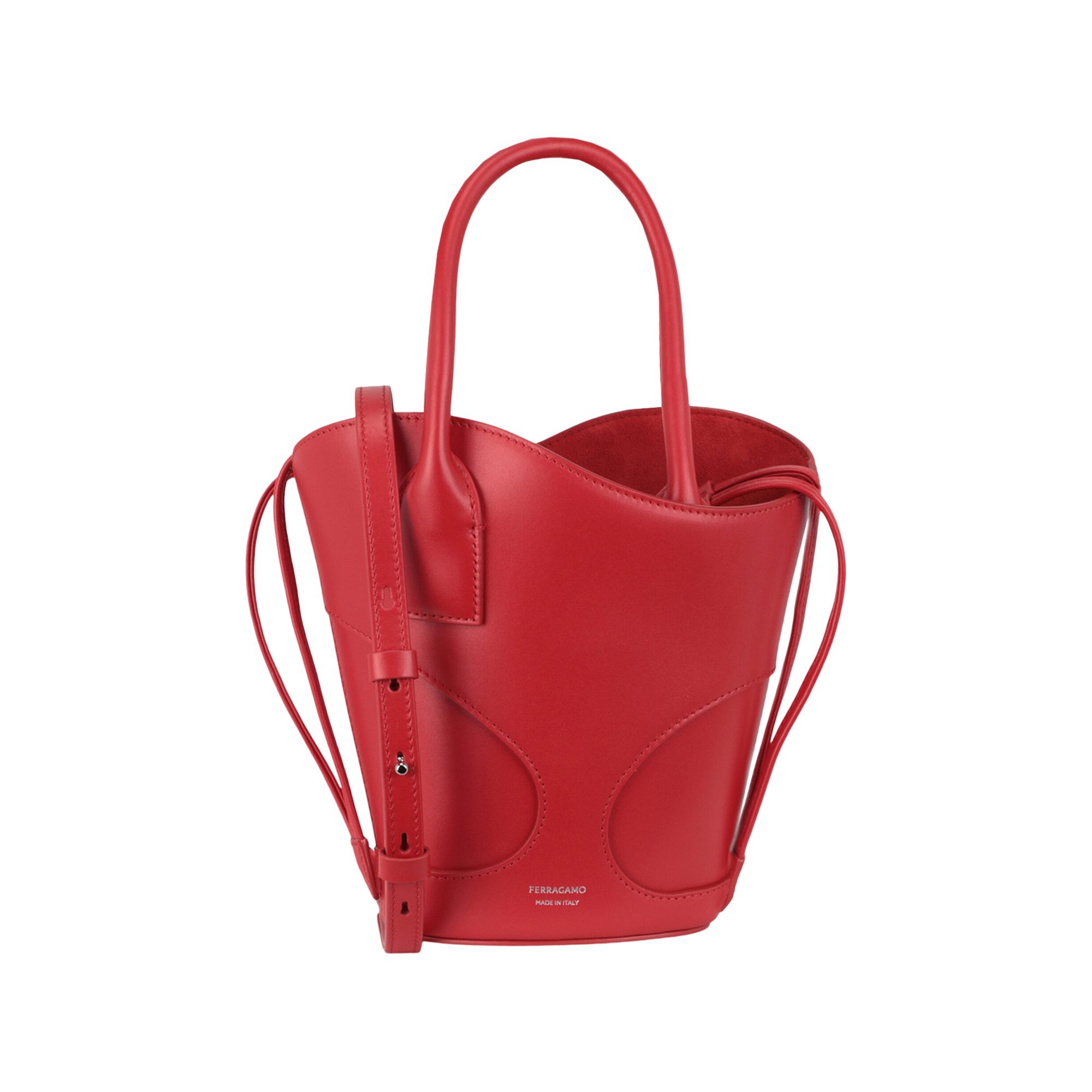 Pre-owned Ferragamo Cut-out Leather Mini Tote Bag 'red' | Women's Size Onesize