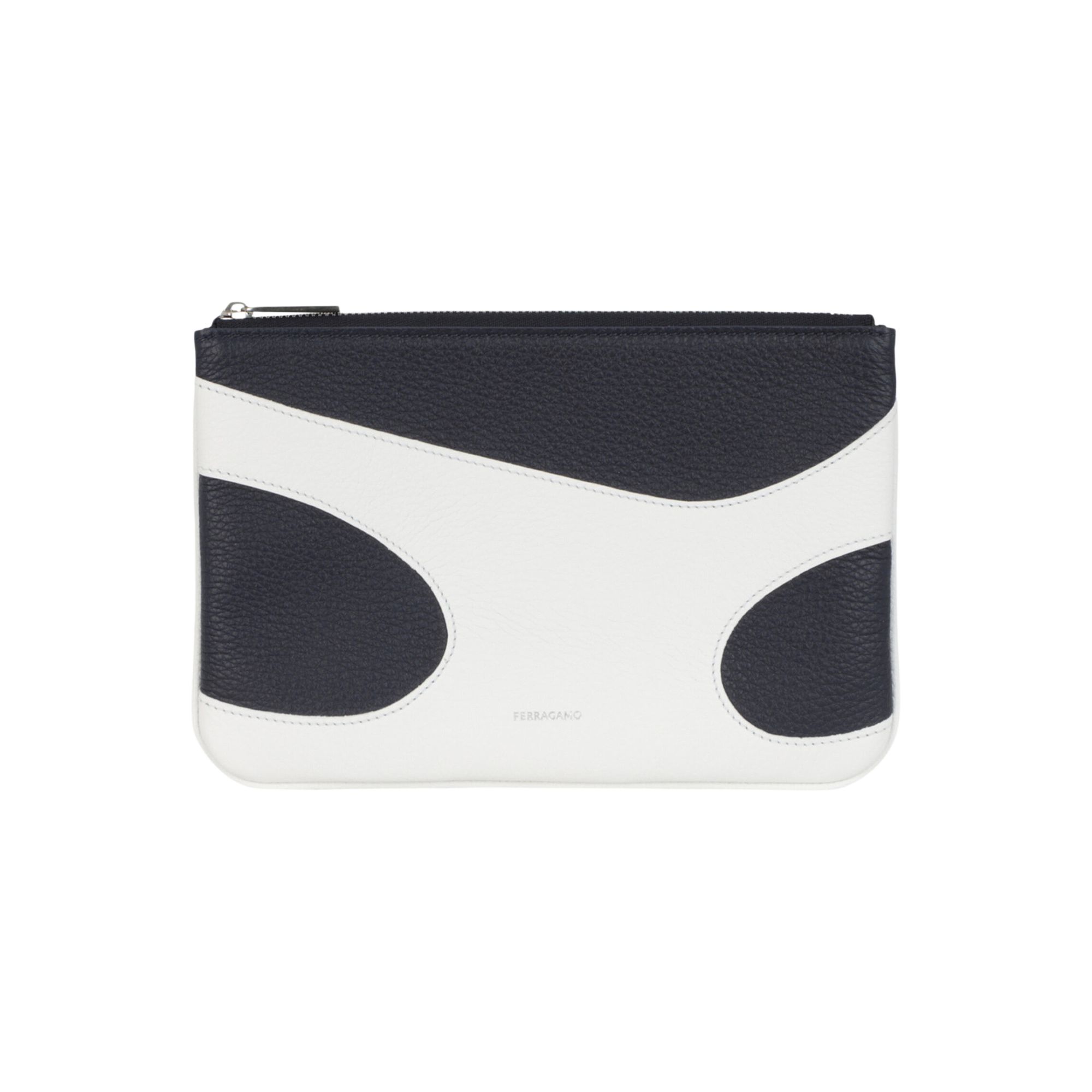 Pre-owned Ferragamo Cut-out Pebbled Leather Phone Pouch 'medium Brown' | Men's Size Onesize