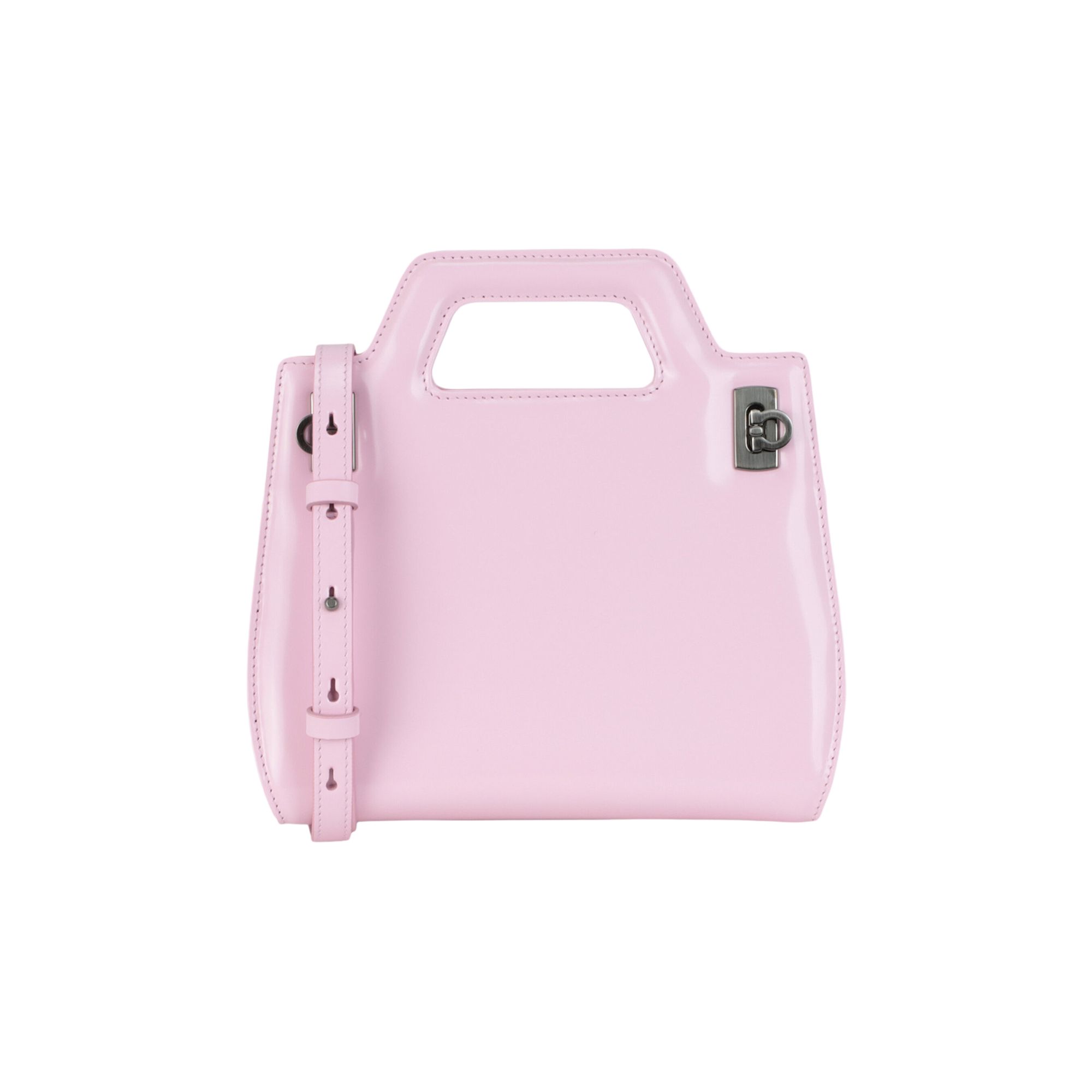 Pre-owned Ferragamo Mini Wanda Leather Top-handle Bag 'light Pink' | Women's Size Onesize