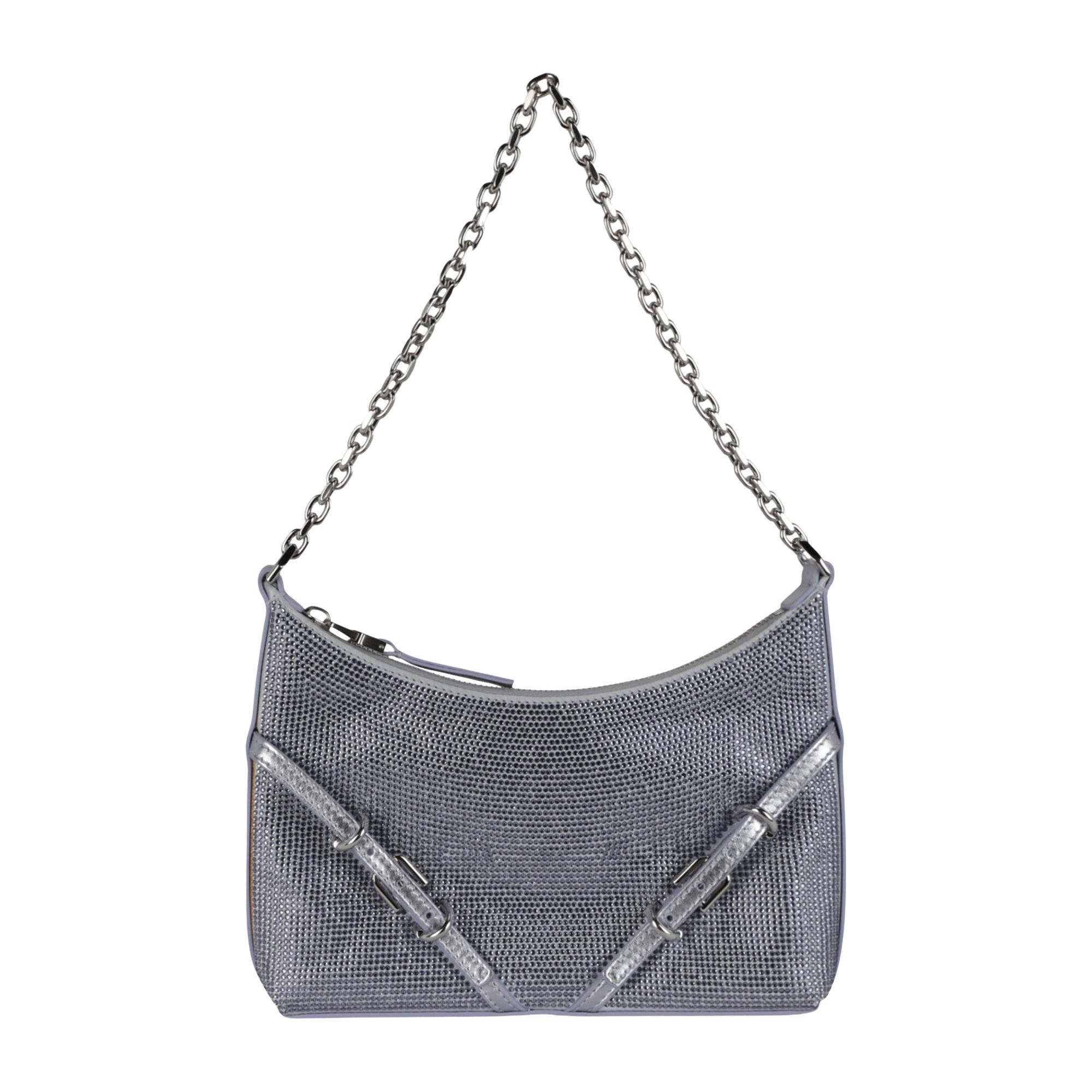 Pre-owned Givenchy Mini Voyou Party Shoulder Bag In Satin And Strass 'lavender' | Purple | Women's Size Onesiz