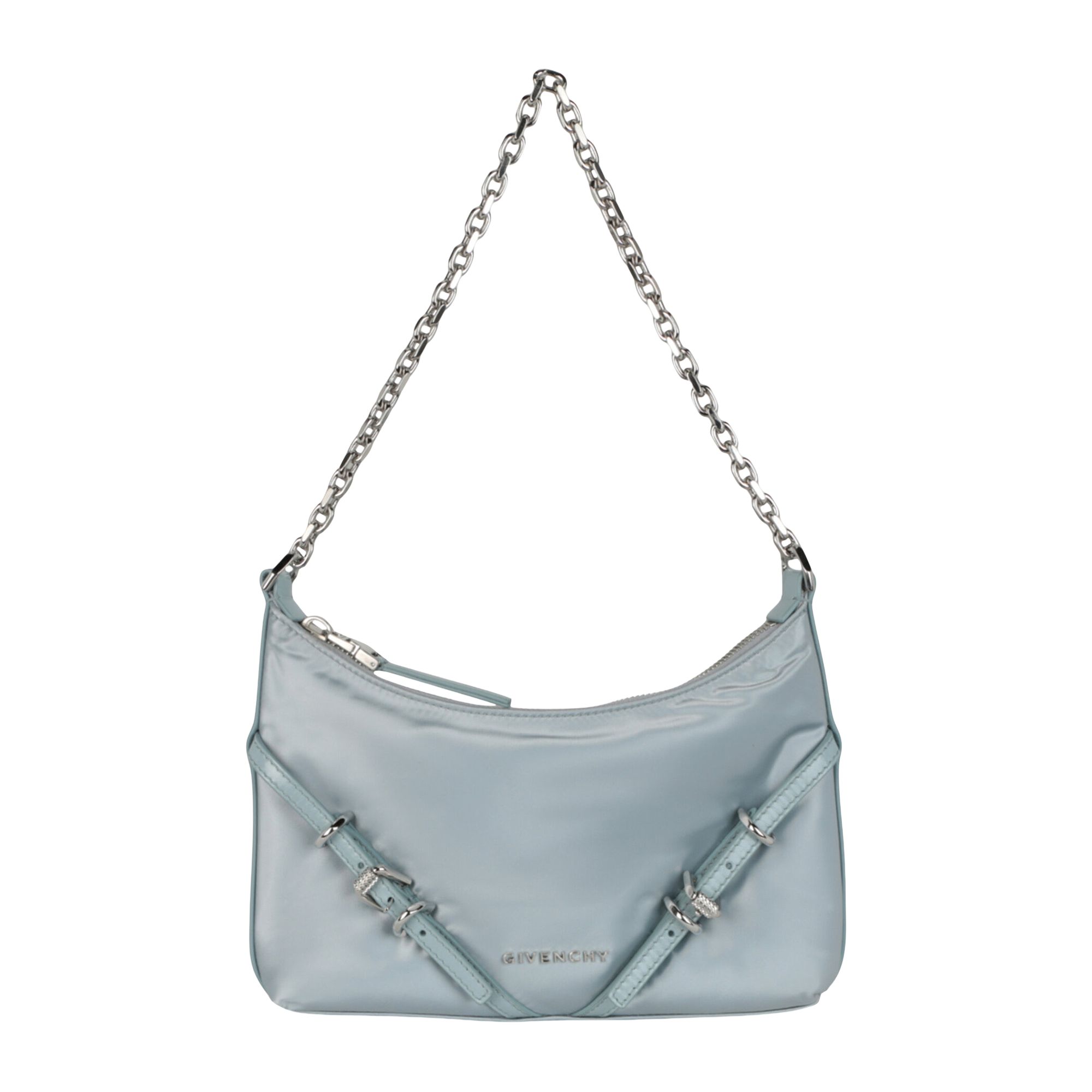 Pre-owned Givenchy Mini Voyou Satin Party Shoulder Bag 'light Grey' | Women's Size Onesize In Gray