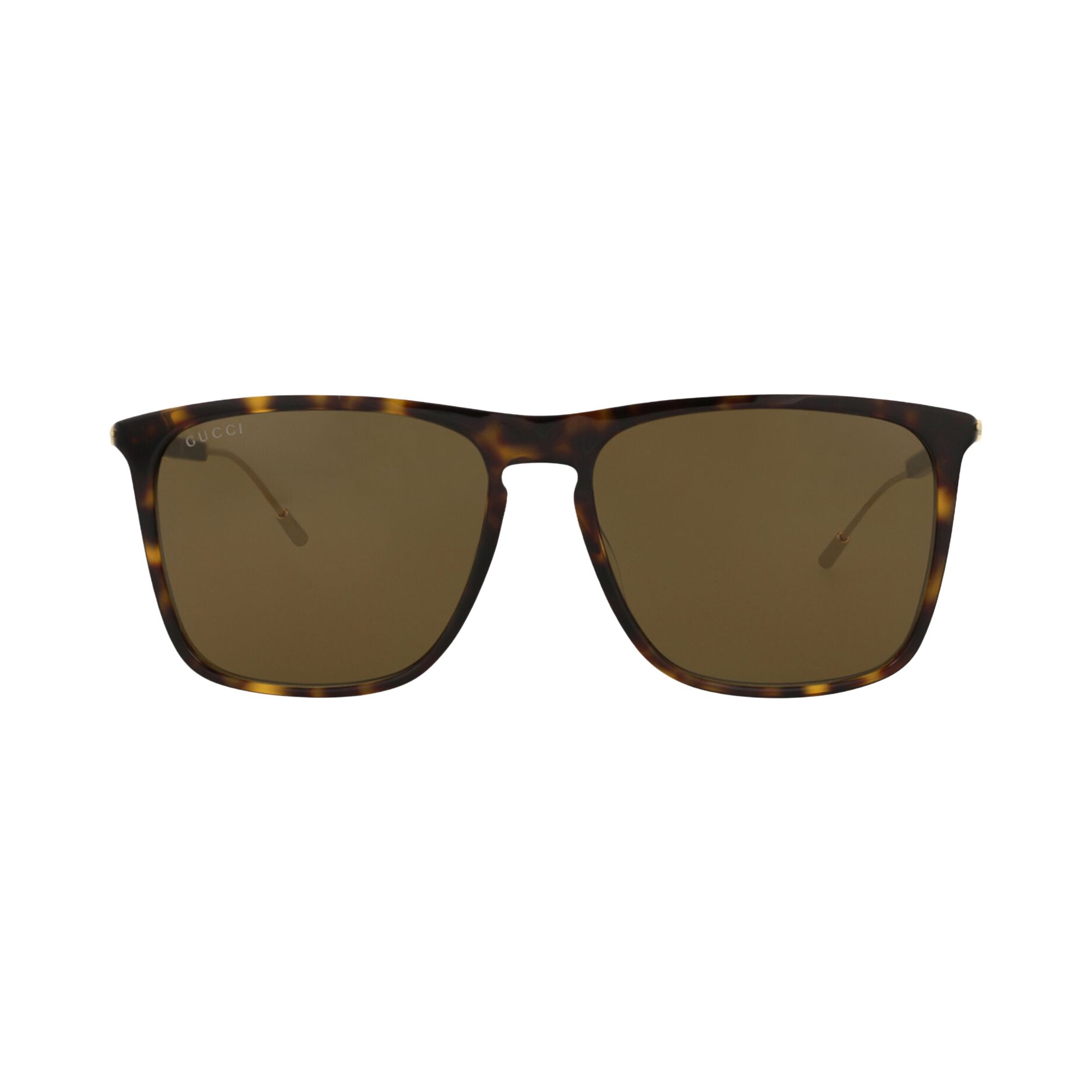 Pre-owned Gucci Square-frame Recycled Acetate Sunglasses 'havana Gold Brown' | Men's Size Onesize