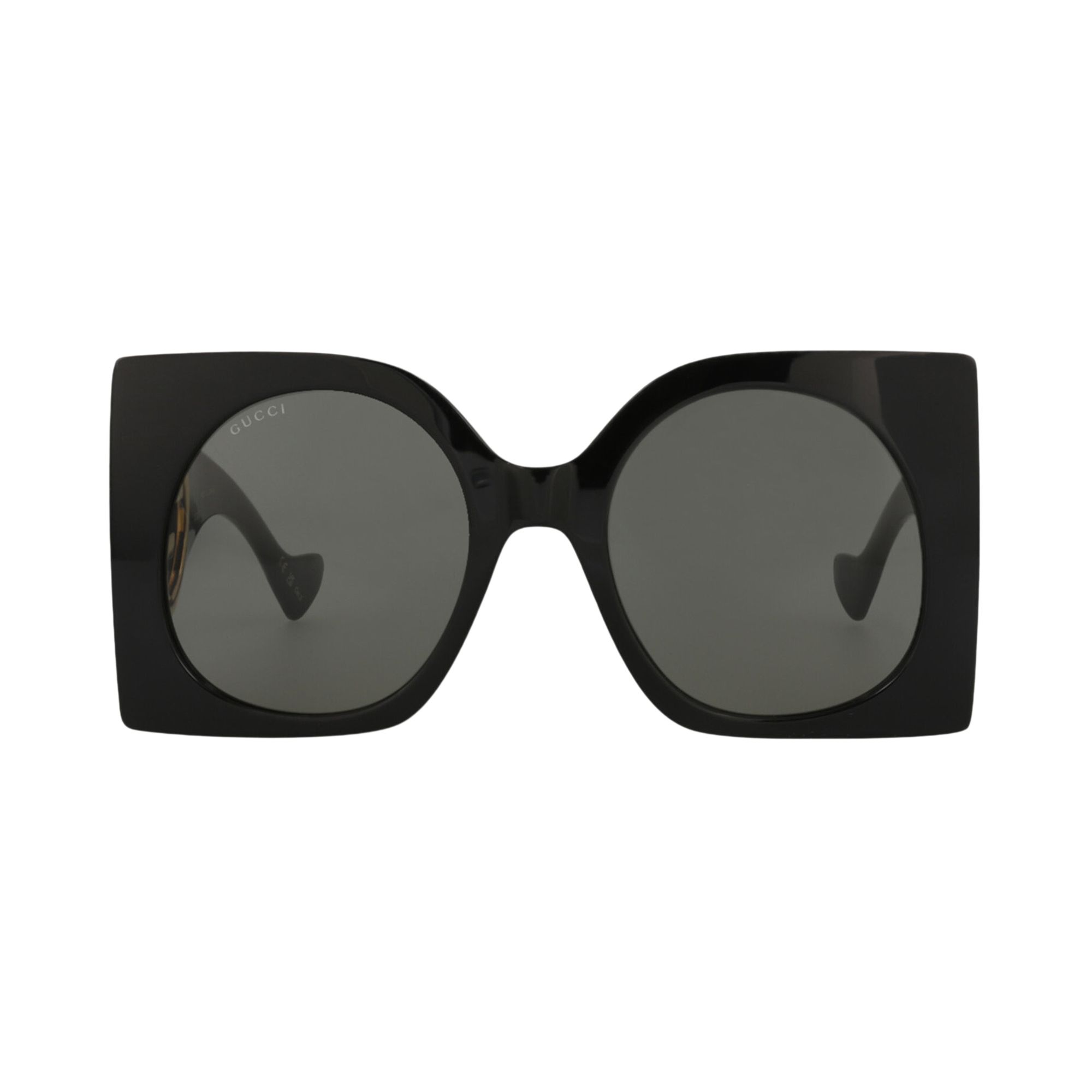 Pre-owned Gucci Square-frame Recycled Acetate Sunglasses 'black Grey' | Women's Size Onesize
