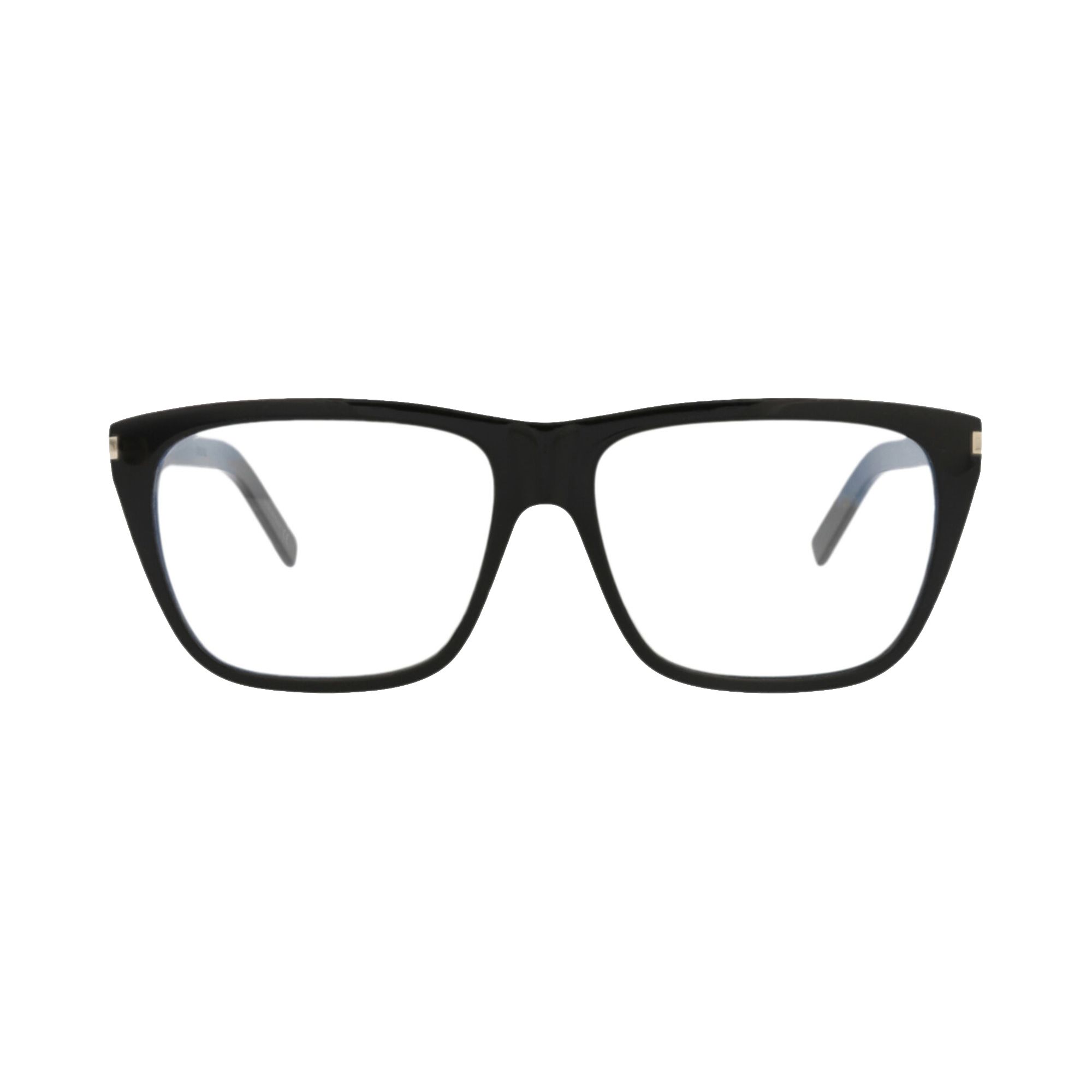 Pre-owned Saint Laurent Square-frame Acetate Optical Frames 'black Transparent' | Men's Size Onesize