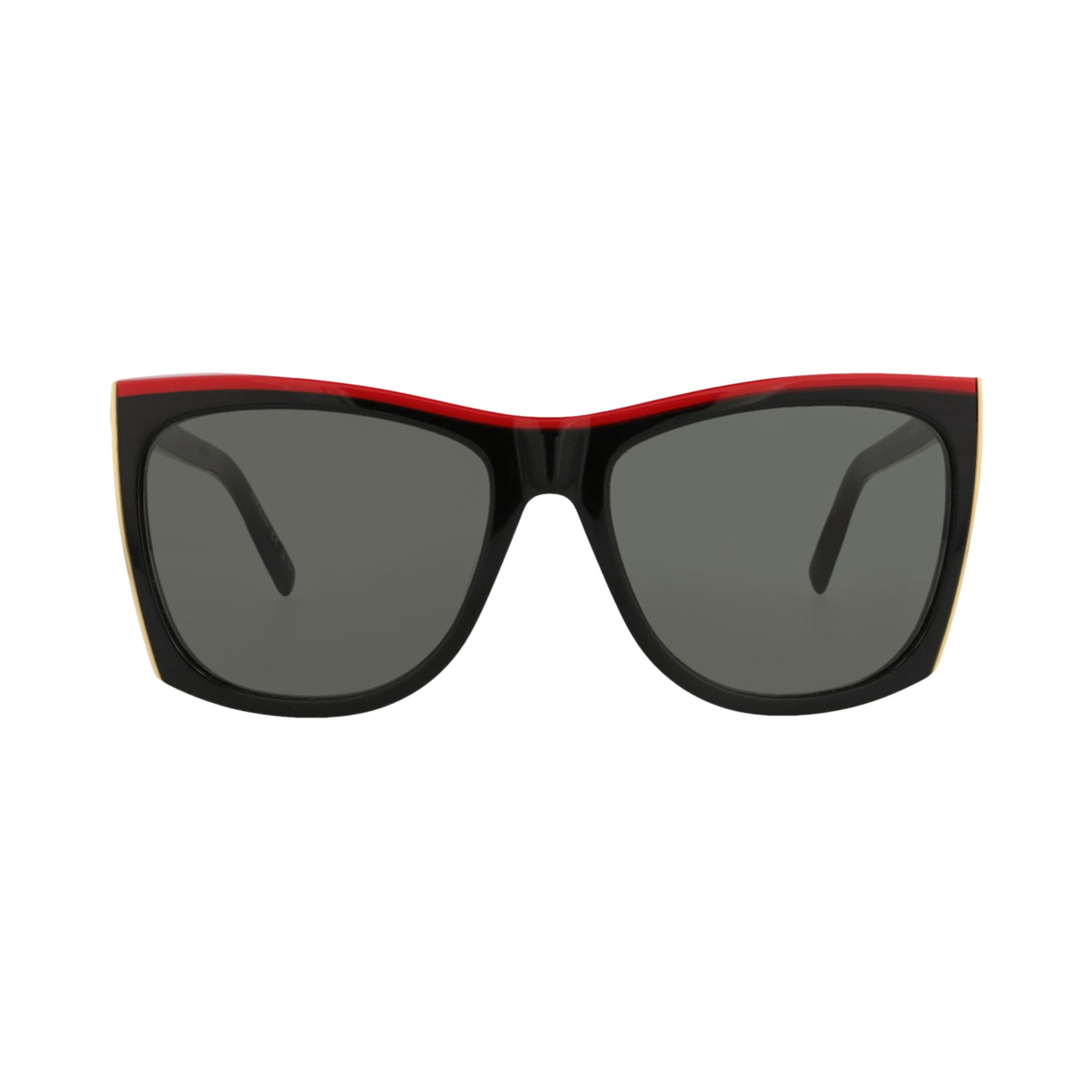 Pre-owned Saint Laurent Square-frame Recycled Acetate Sunglasses 'black Grey' | Women's Size Onesize