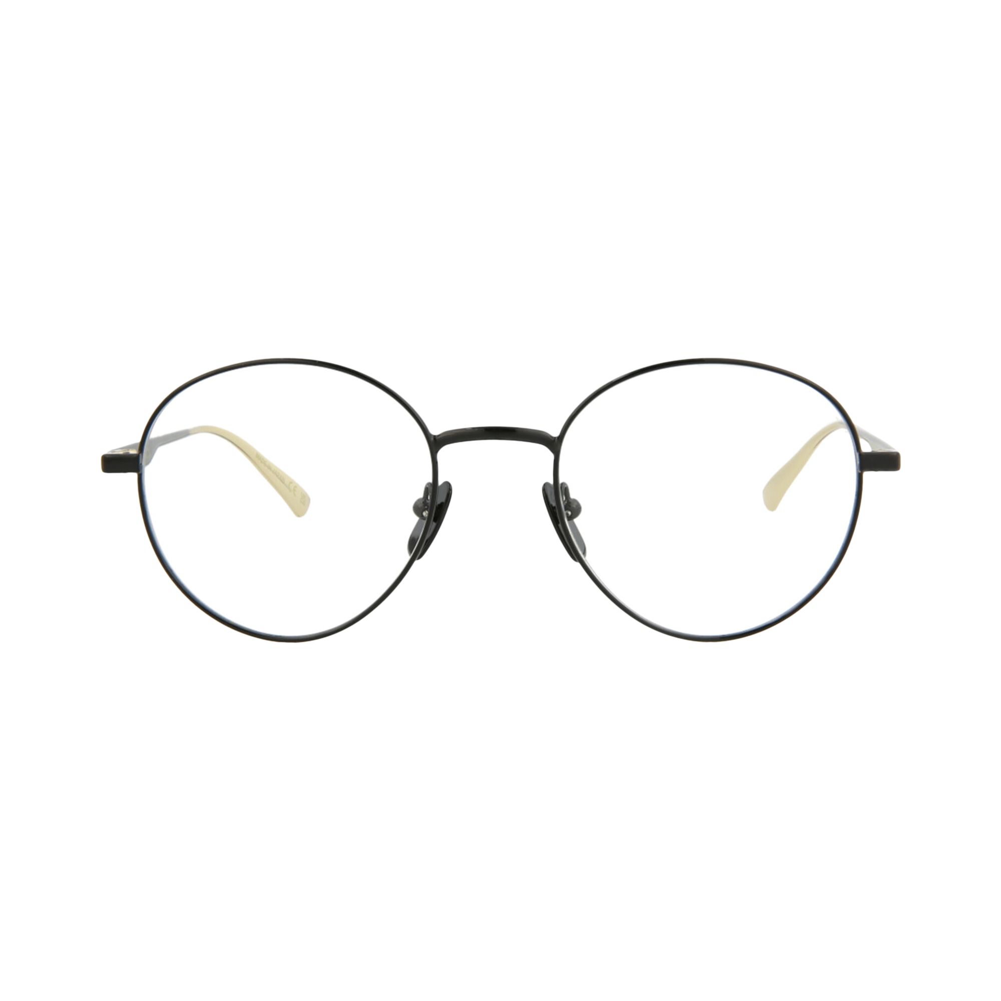 Pre-owned Gucci Round-frame Metal Optical Frames 'black Transparent' | Men's Size Onesize