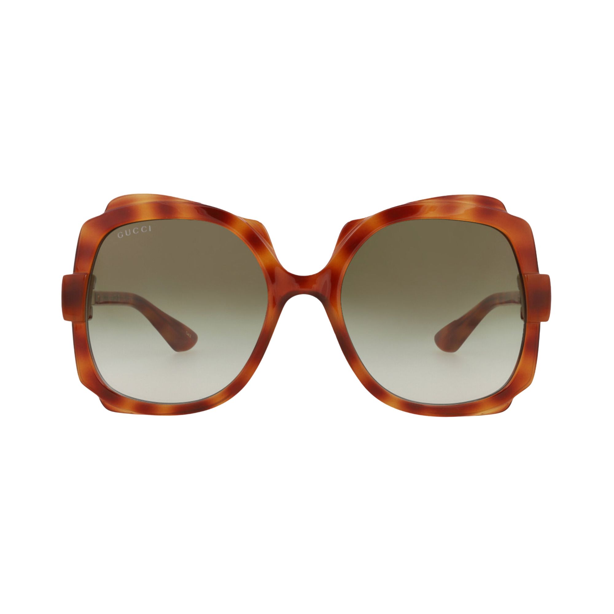 Pre-owned Gucci Round-frame Injection Sunglasses 'havana Brown' | Women's Size Onesize