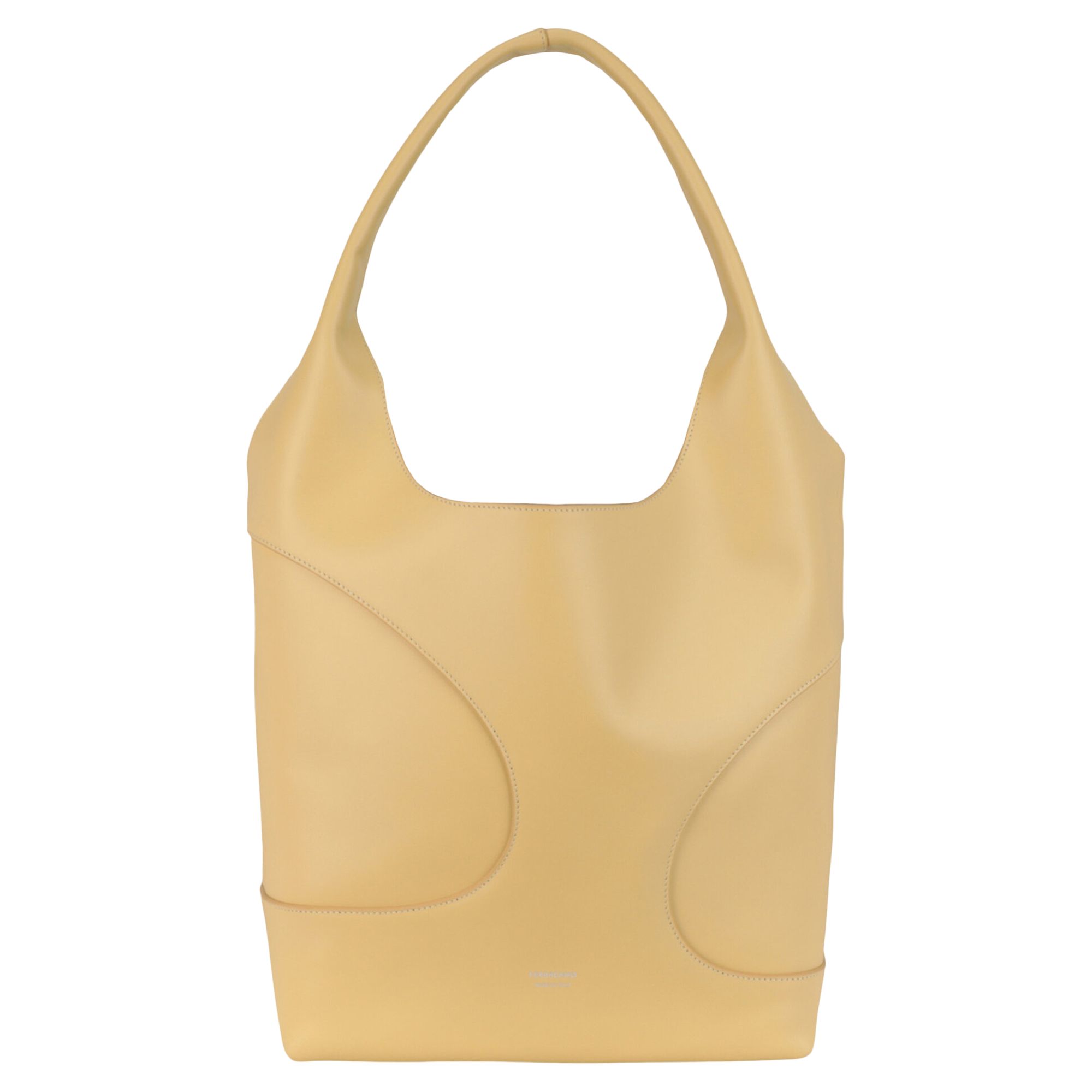 Pre-owned Ferragamo Debossed Cut-out Hobo Bag 'light Yellow' | Women's Size Onesize