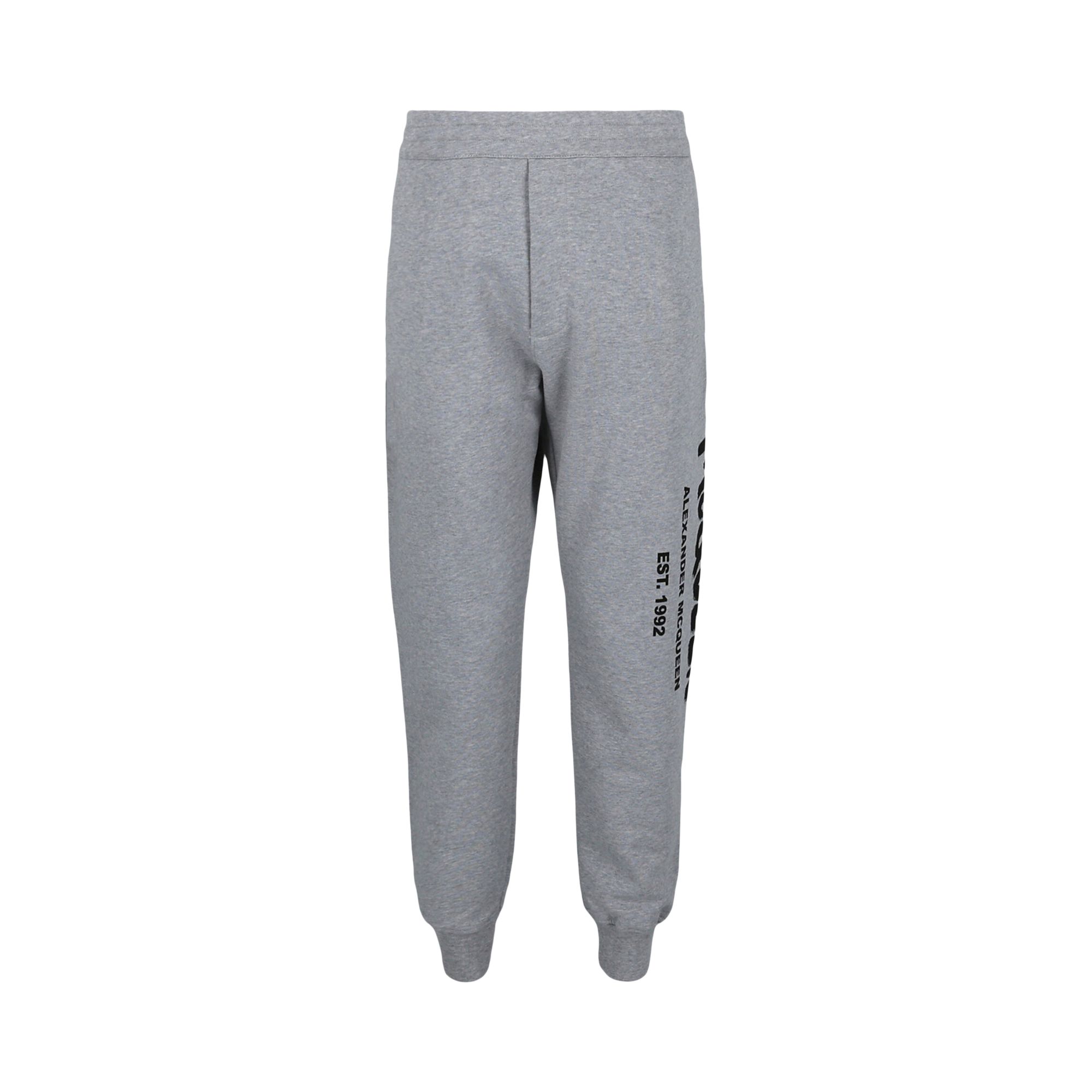 Pre-owned Alexander Mcqueen Graffiti Logo Sweatpants 'grey Black' | Men's Size 109 In Gray
