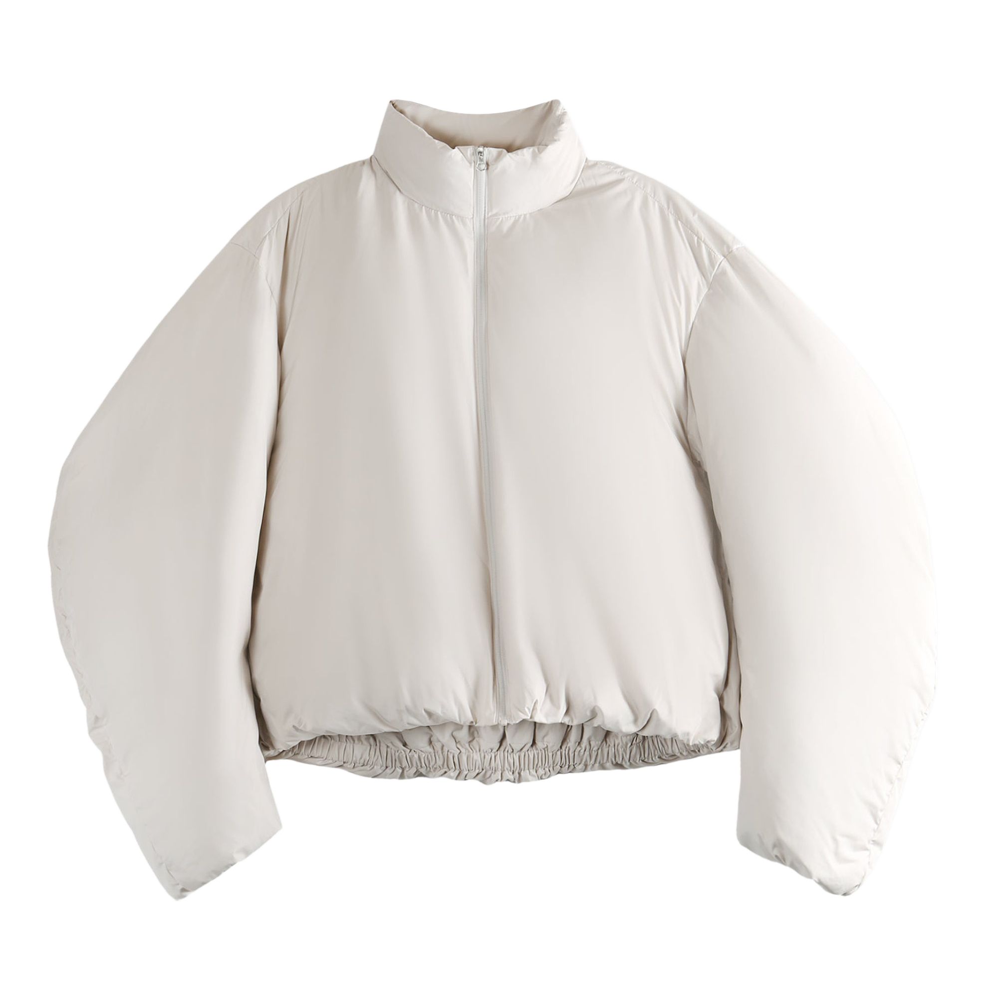 Pre-owned Amomento Cropped Down Puffer Jumper 'ecru' | White | Women's Size 0