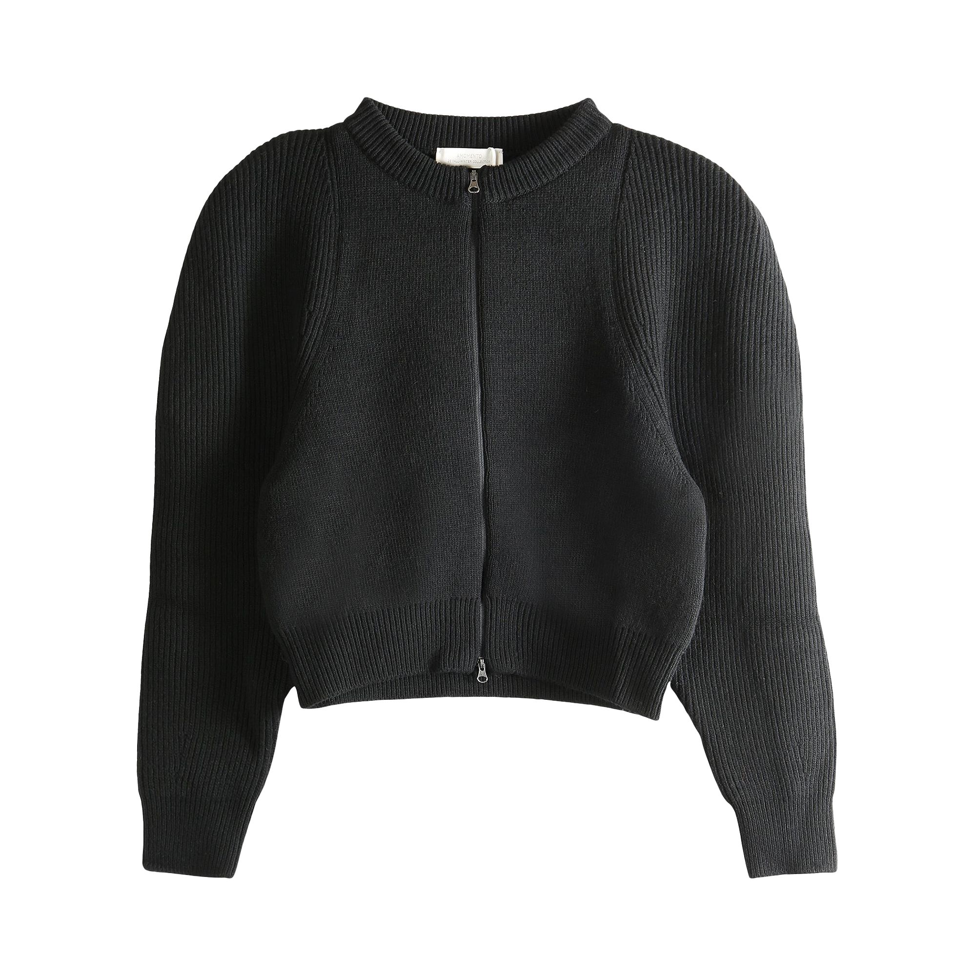 Pre-owned Amomento Cut Out Rounded Cardigan 'black' | Women's Size 2