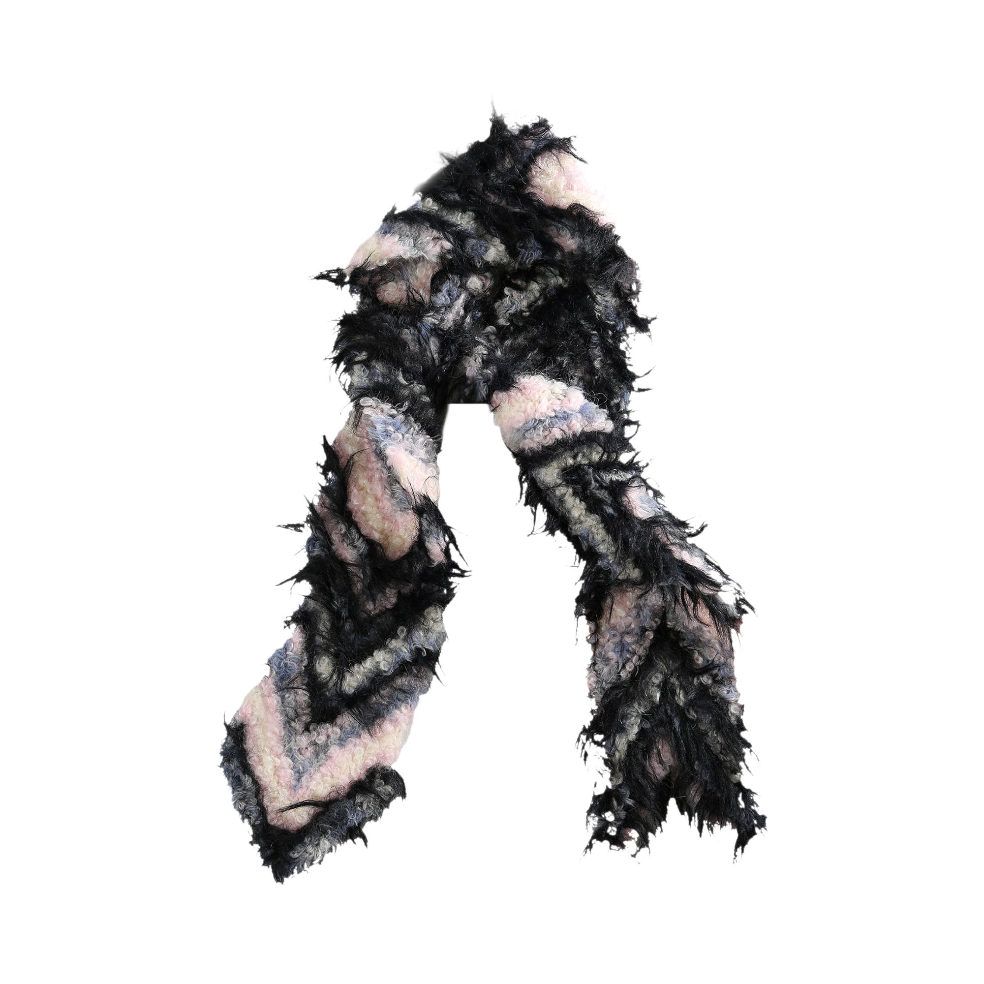 Pre-owned Kiko Kostadinov Chevron Knit Scarf 'sky Blue' | Women's Size Onesize