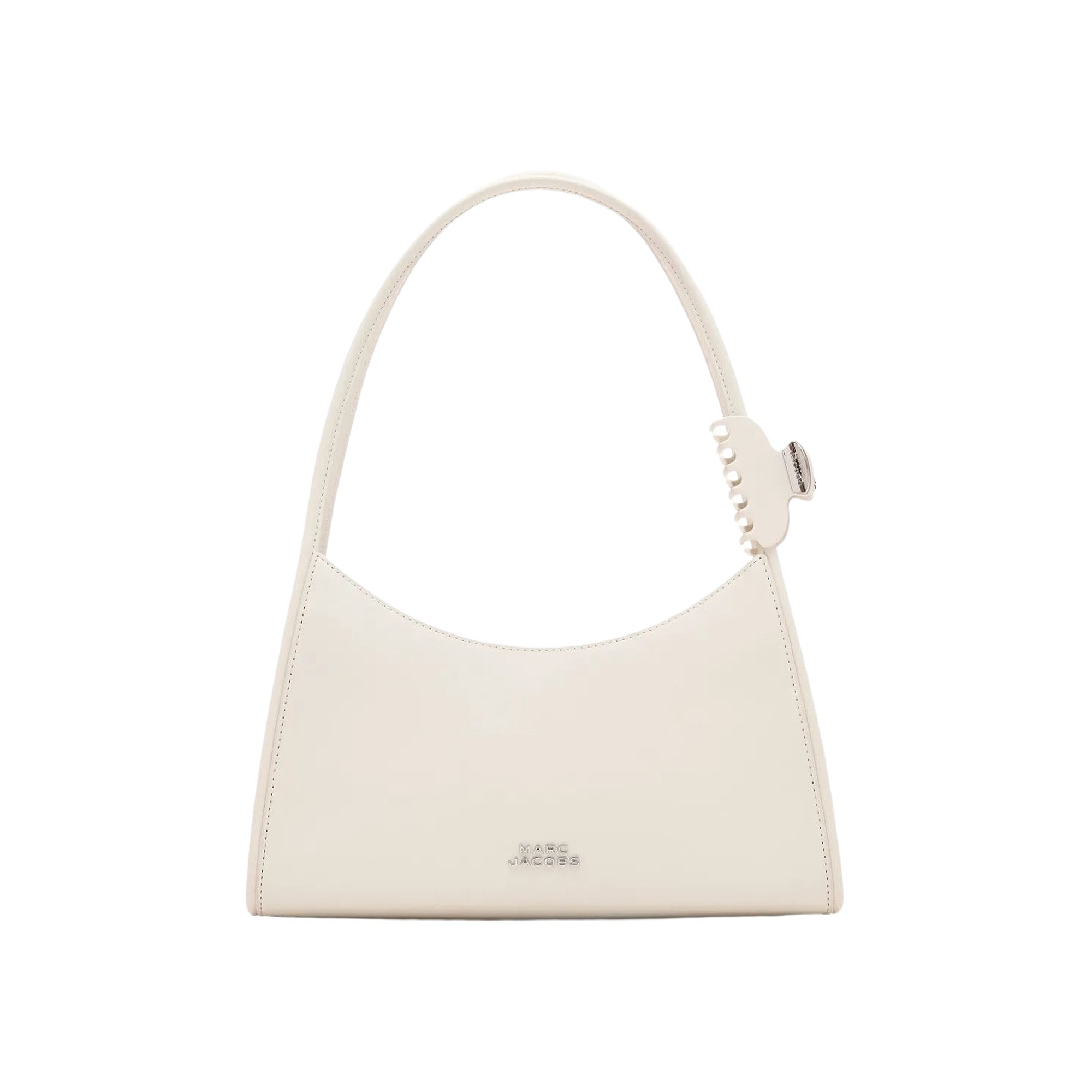Pre-owned Marc Jacobs The Claw Clip Shoulder Glam Bag 'cotton' | White | Women's Size Onesize
