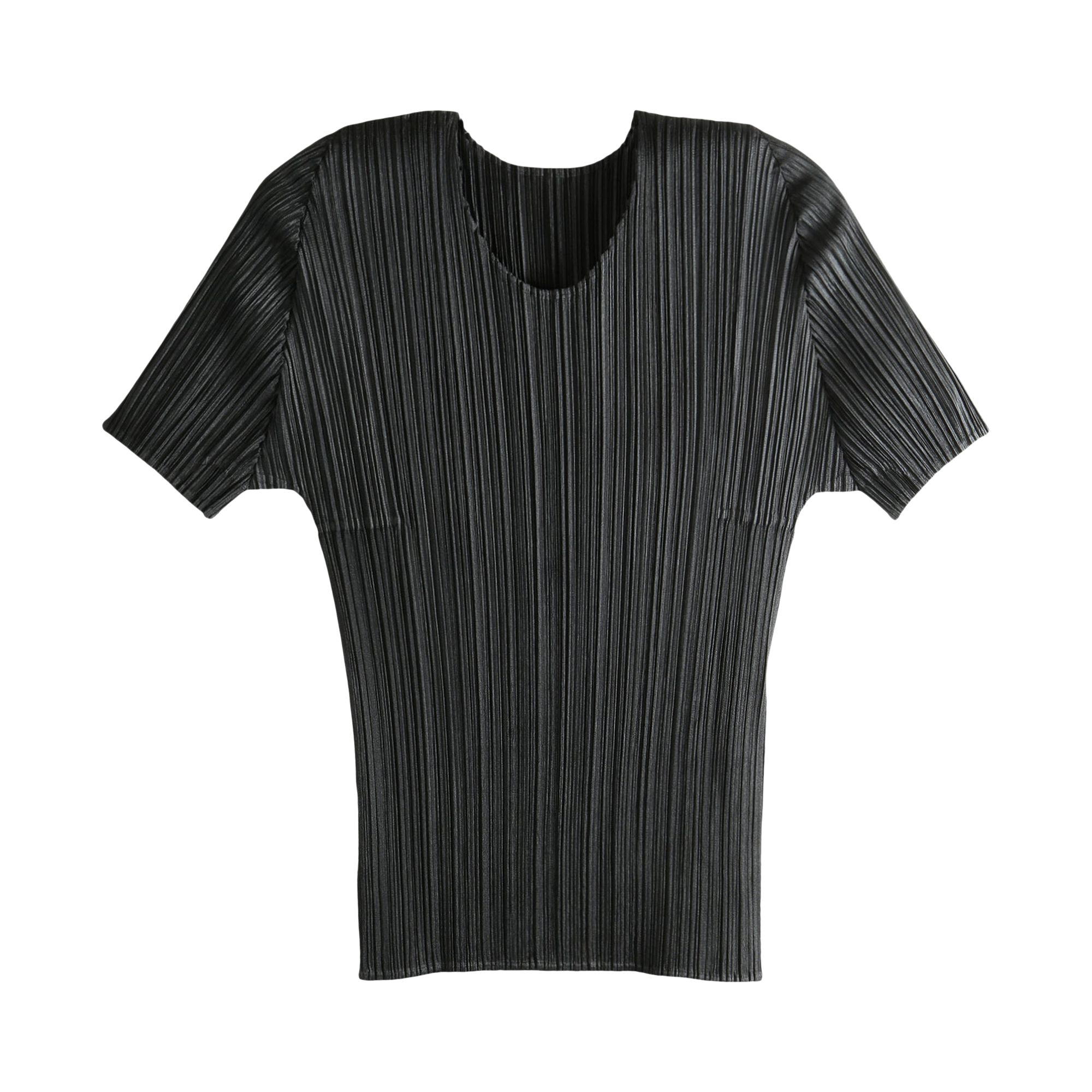 Pre-owned Issey Miyake Pleats Please  Basics Shirt 'black' | Women's Size 3