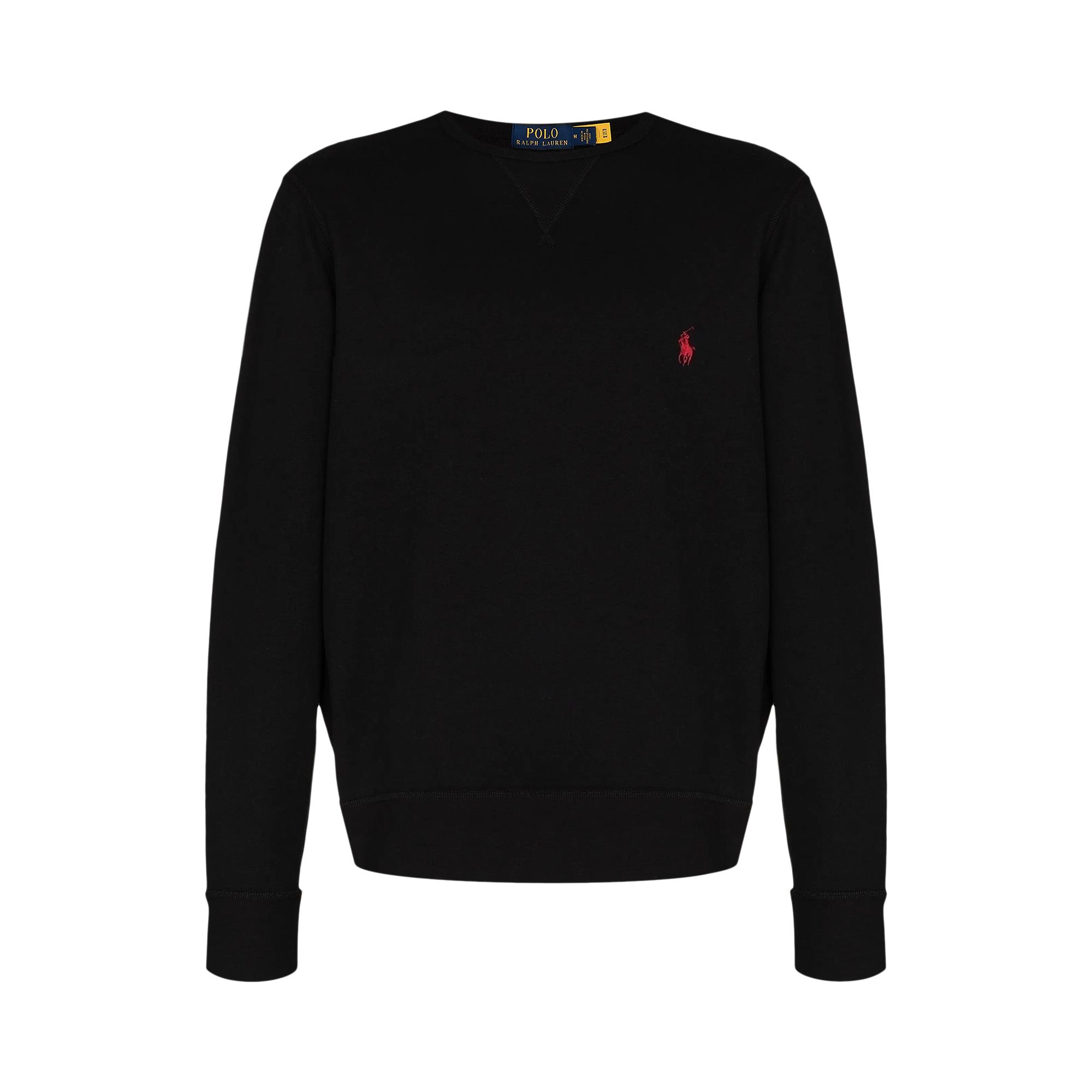 Pre-owned Polo Ralph Lauren Long-sleeve Fleece Crewneck Sweatshirt 'polo Black' | Men's Size M