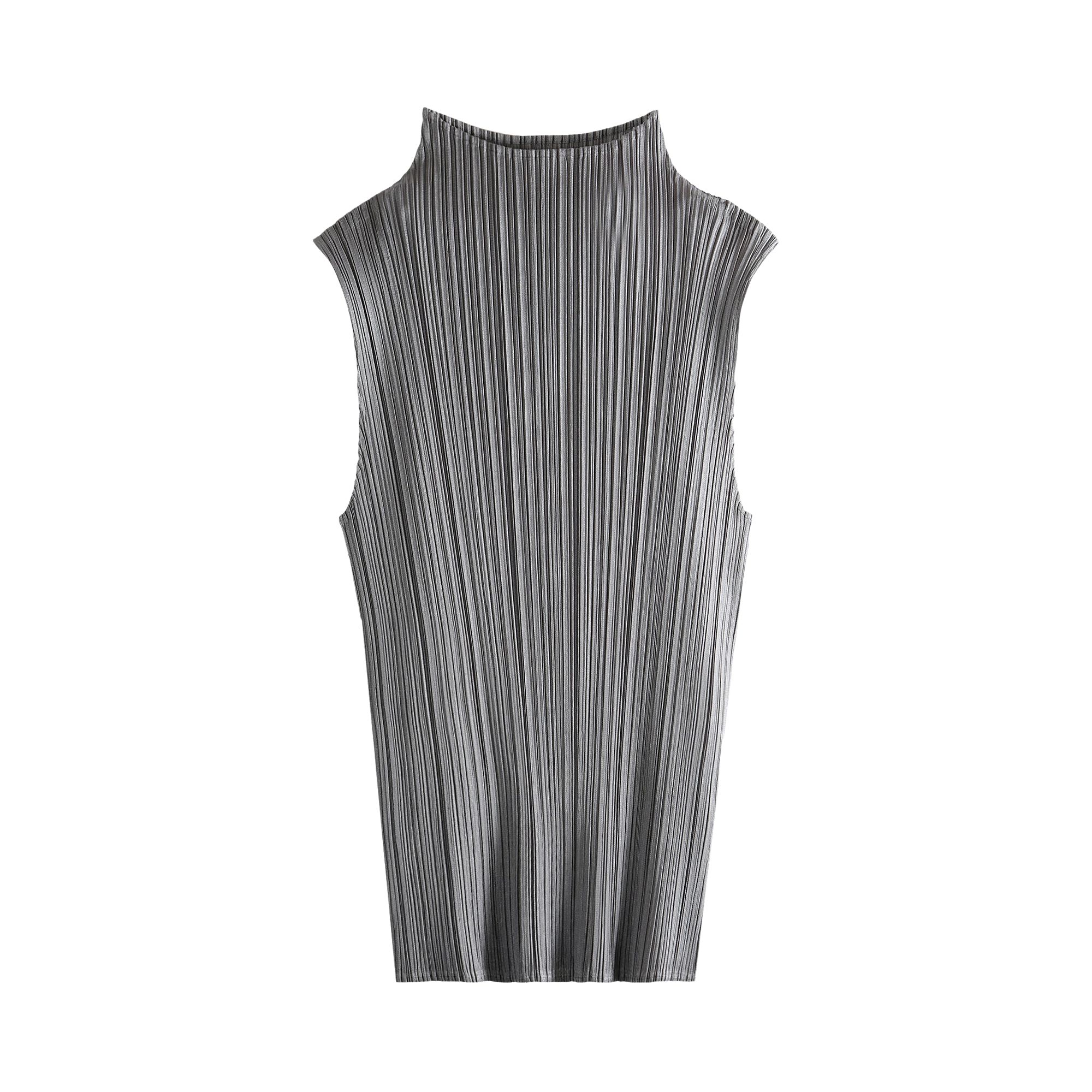 Pre-owned Issey Miyake Pleats Please  Basics Shirt 'grey' | Women's Size 3 In Gray