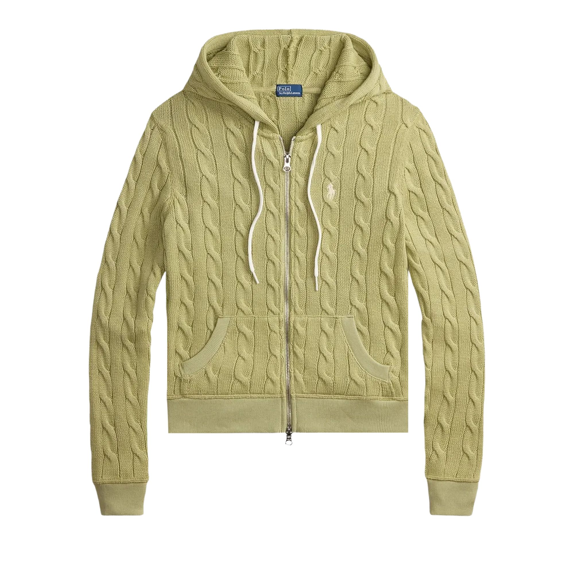 Pre-owned Polo Ralph Lauren Long-sleeve Full Zip Hoodie 'green' | Women's Size M