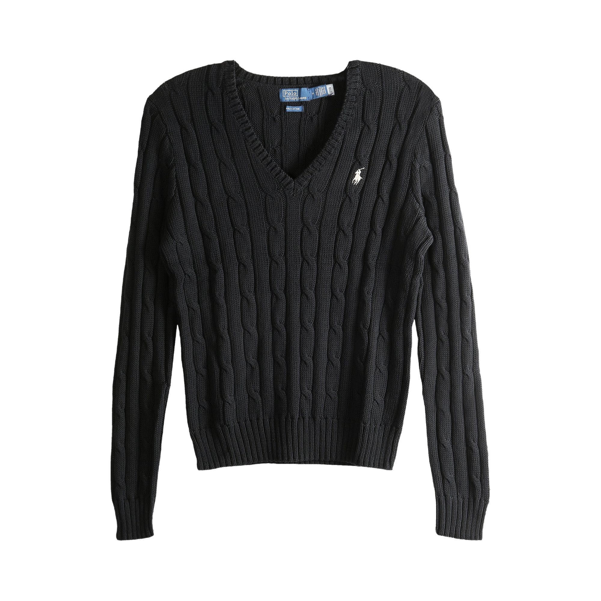Click to view more detailed imagery on our partner's website Pre-owned Polo Ralph Lauren Long-sleeve Pullover 'polo Black' | Women's Size Xs