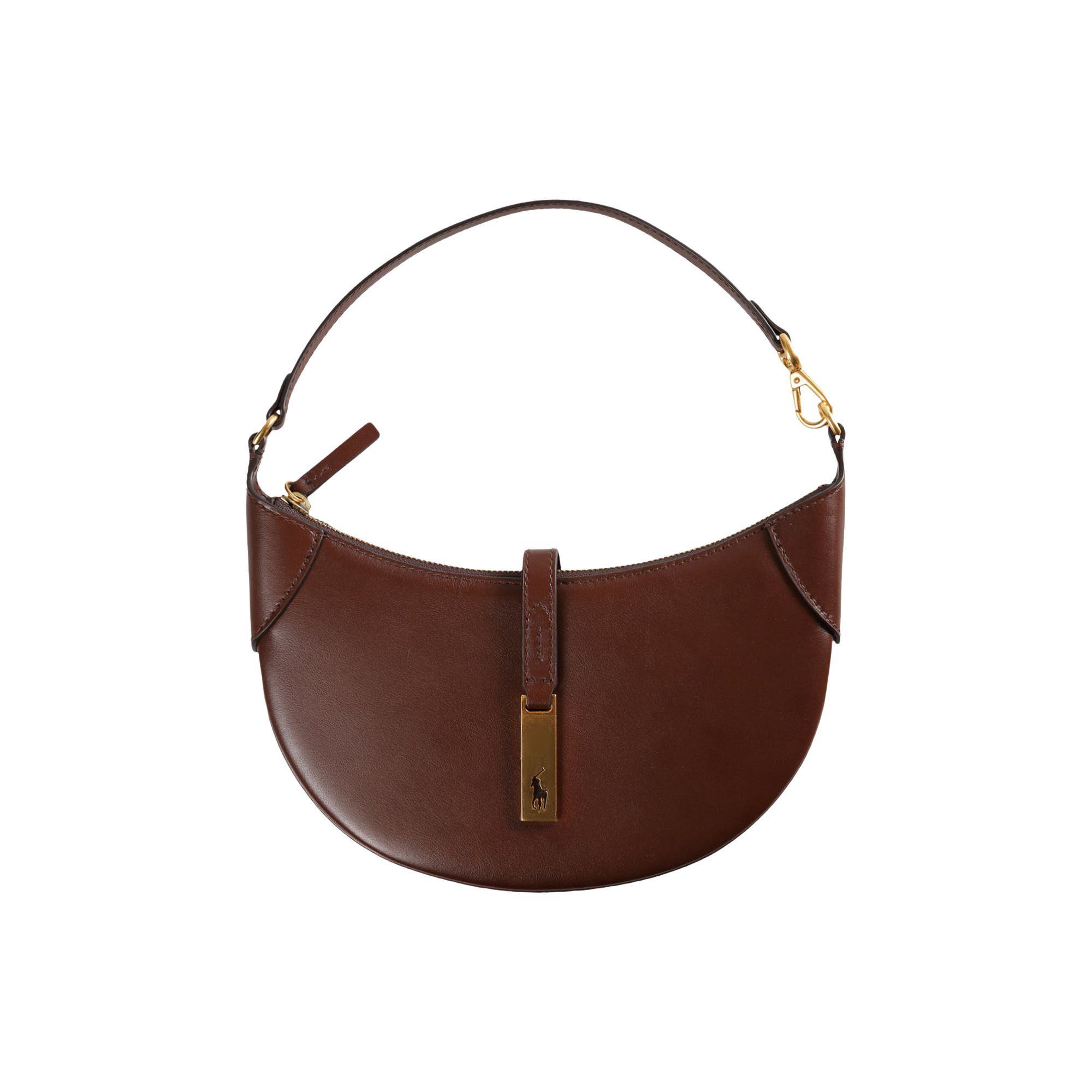 Pre-owned Polo Ralph Lauren Sport Calf P Id Small Shoulder Bag 'acorn' | Tan | Women's Size Onesize In Brown