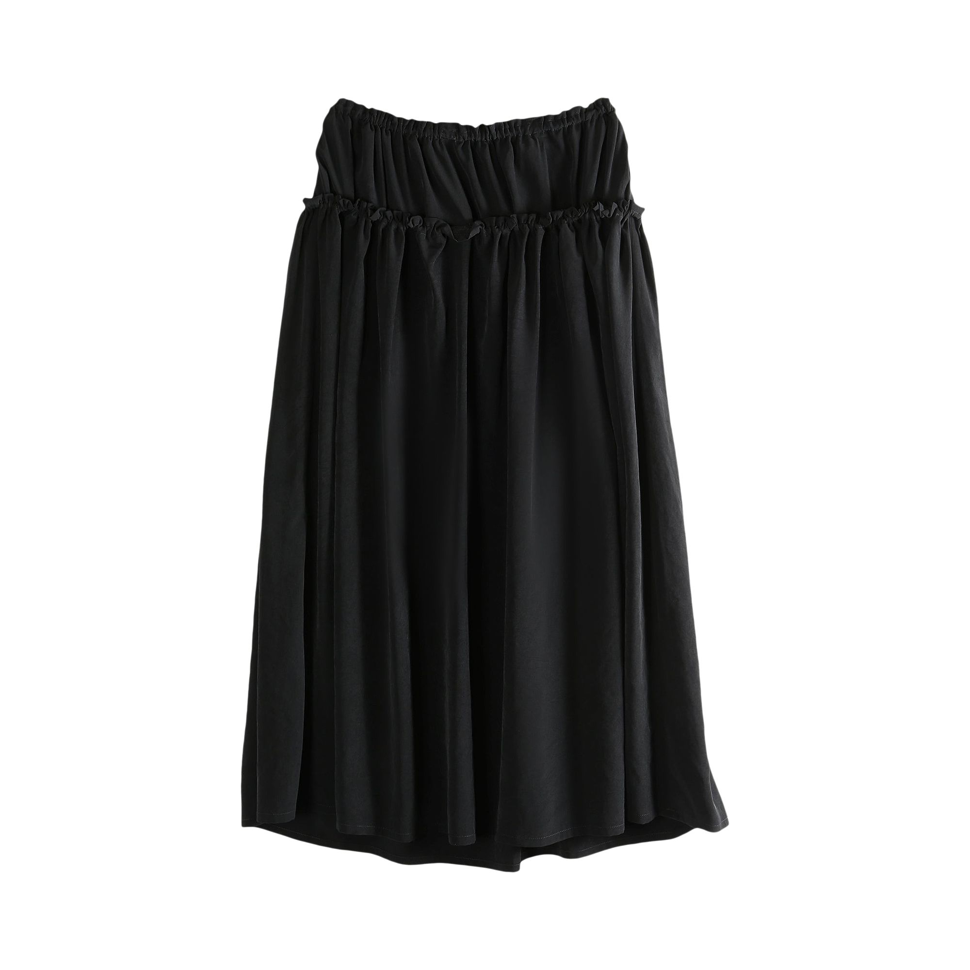 Pre-owned Y's Ko Double Gathered Skirt 'black' | Women's Size 2