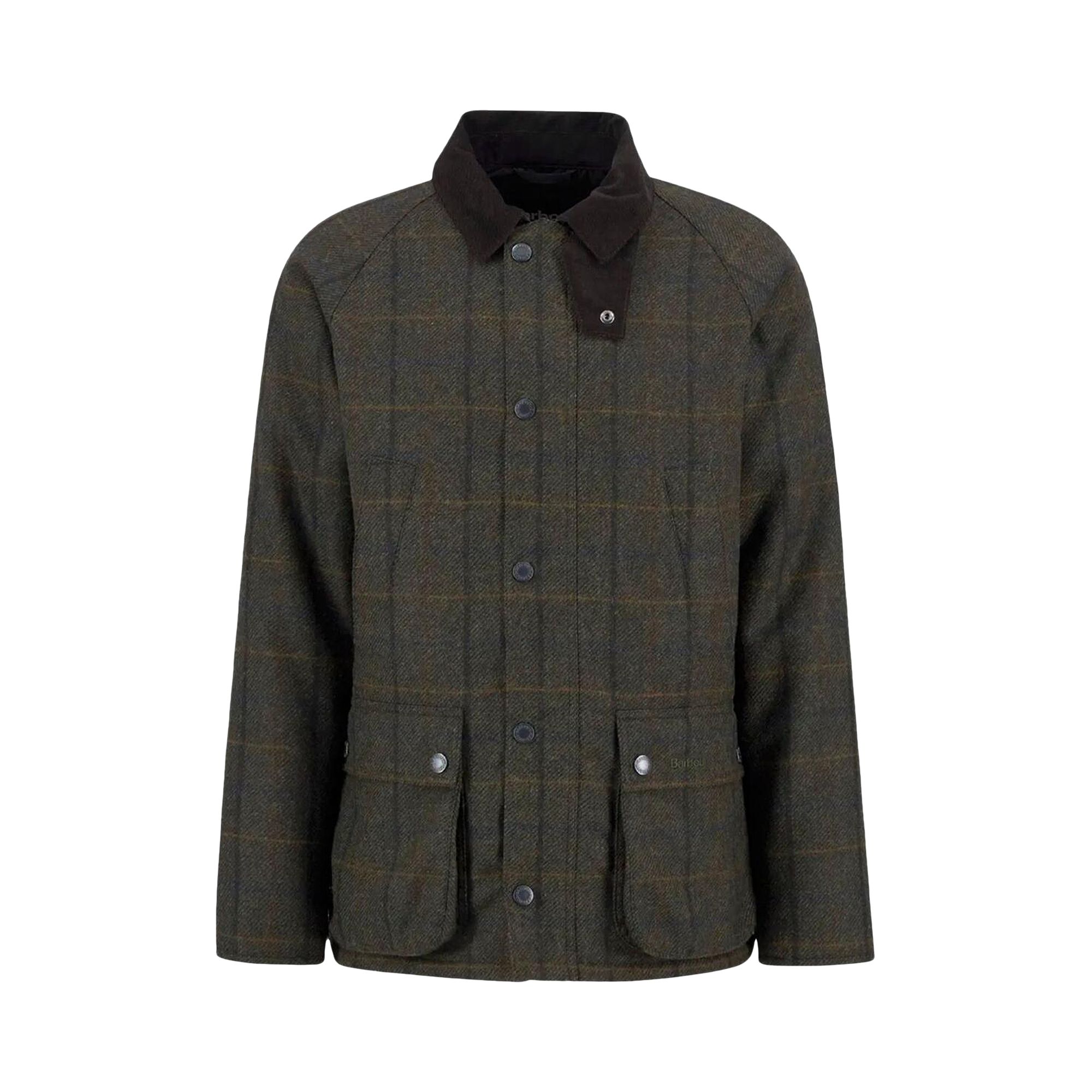 Pre-owned Barbour Bedale Check Wool Jacket 'brown' | Men's Size L