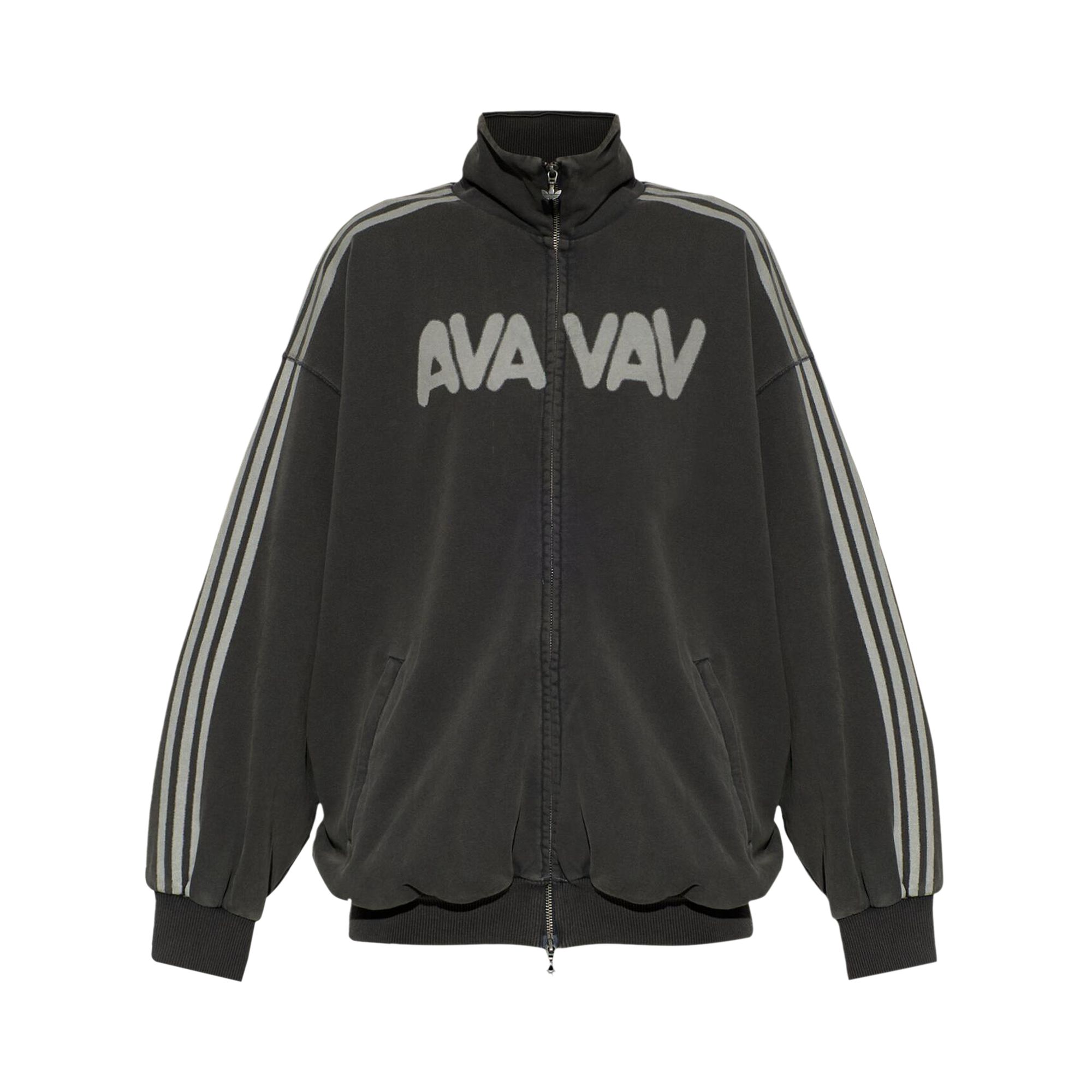 Pre-owned Adidas Originals Adidas X Avavav Terry Zip Up Track Jacket 'carbon' | Grey | Women's Size L In Gray