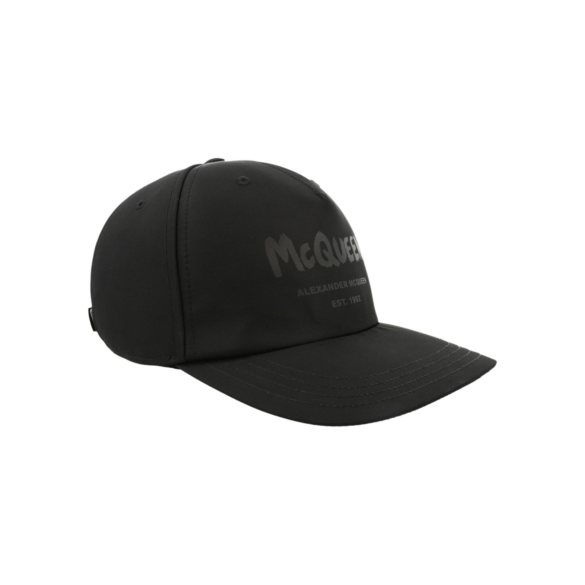 Pre-owned Alexander Mcqueen Graffiti Baseball Cap 'black' | Men's Size L