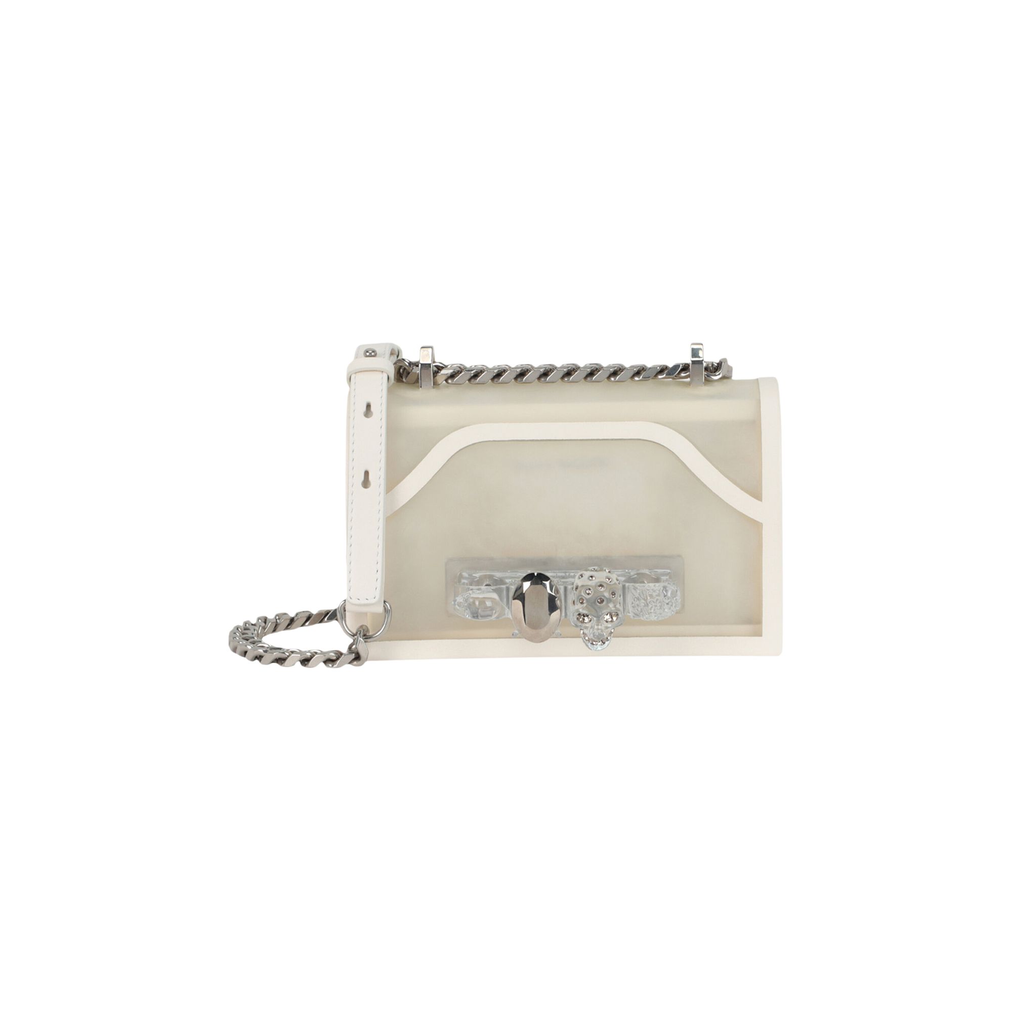 Pre-owned Alexander Mcqueen Mini Jeweled Shoulder Bag 'white' | Women's Size Onesize