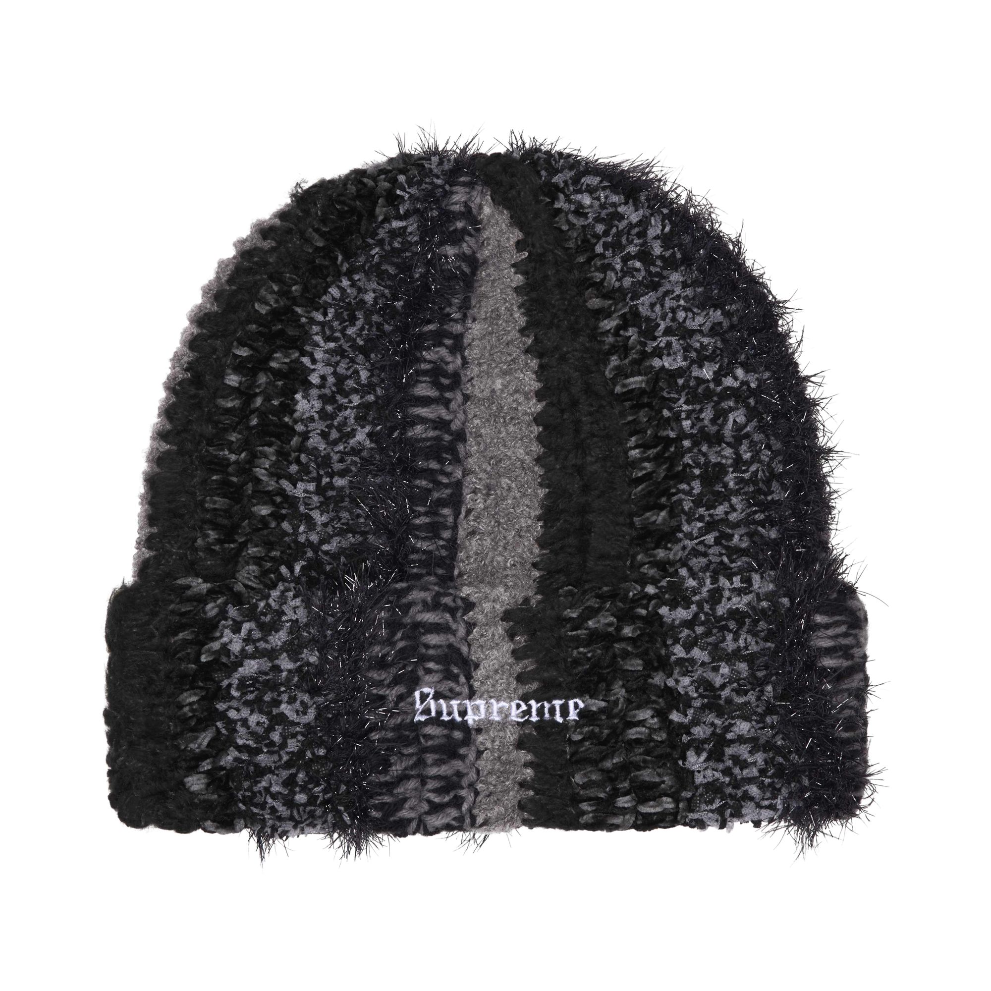 Pre-owned Supreme Tinsel Stripe Beanie 'black' | Men's Size Onesize
