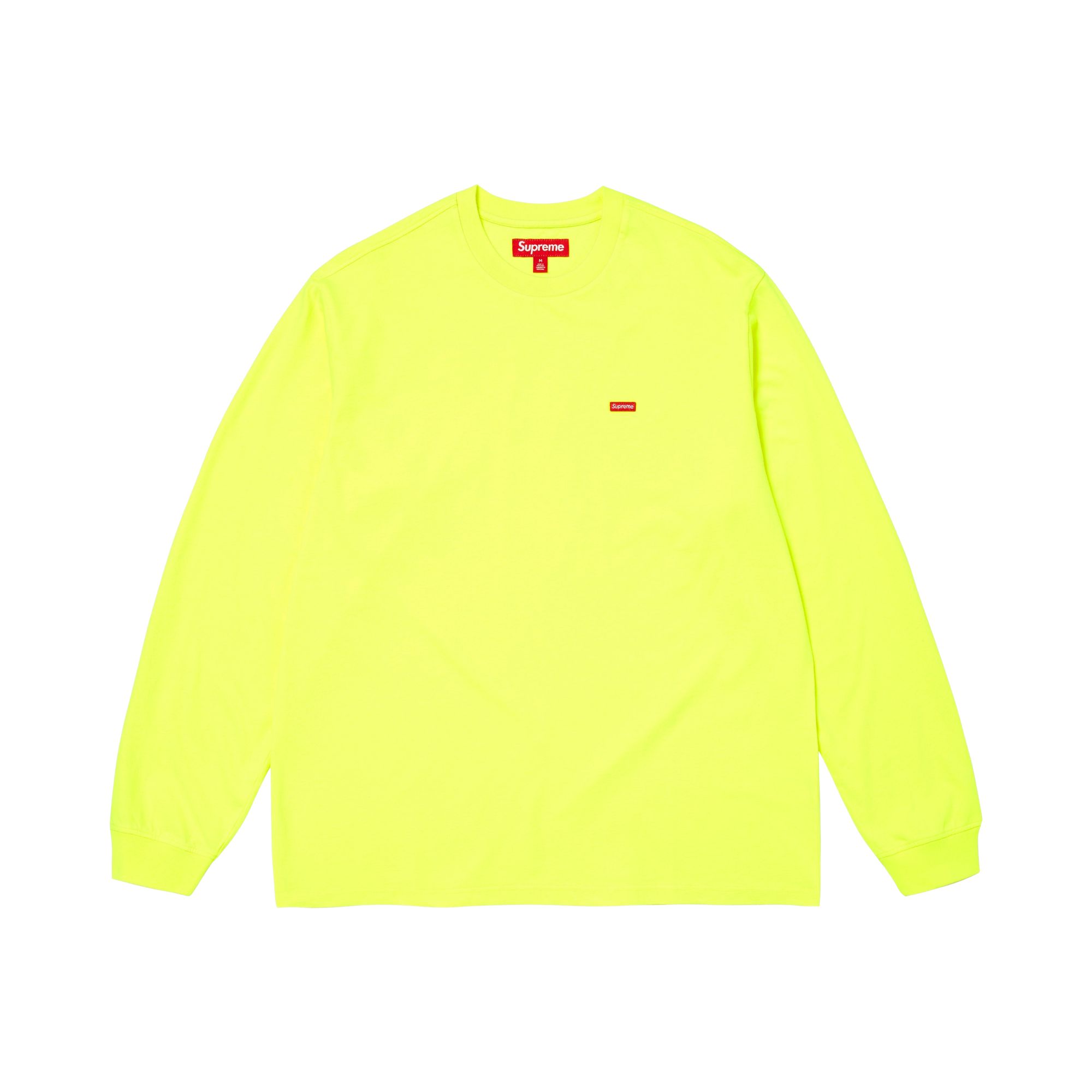 Pre-owned Supreme Small Box Long-sleeve Tee 'fluorescent Yellow' | Men's Size S