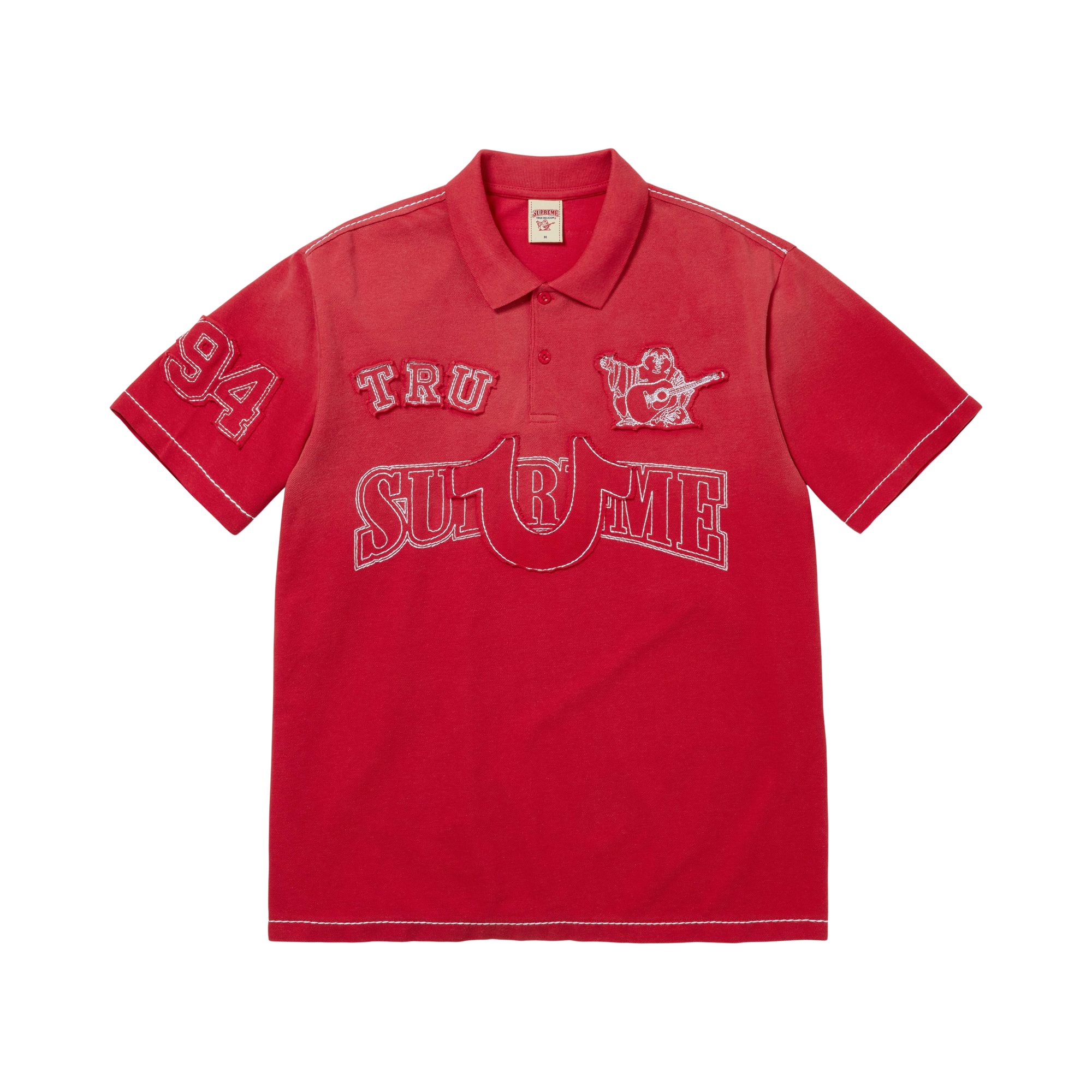 Pre-owned Supreme X True Religion Appliqué Polo 'red' | Men's Size Xl