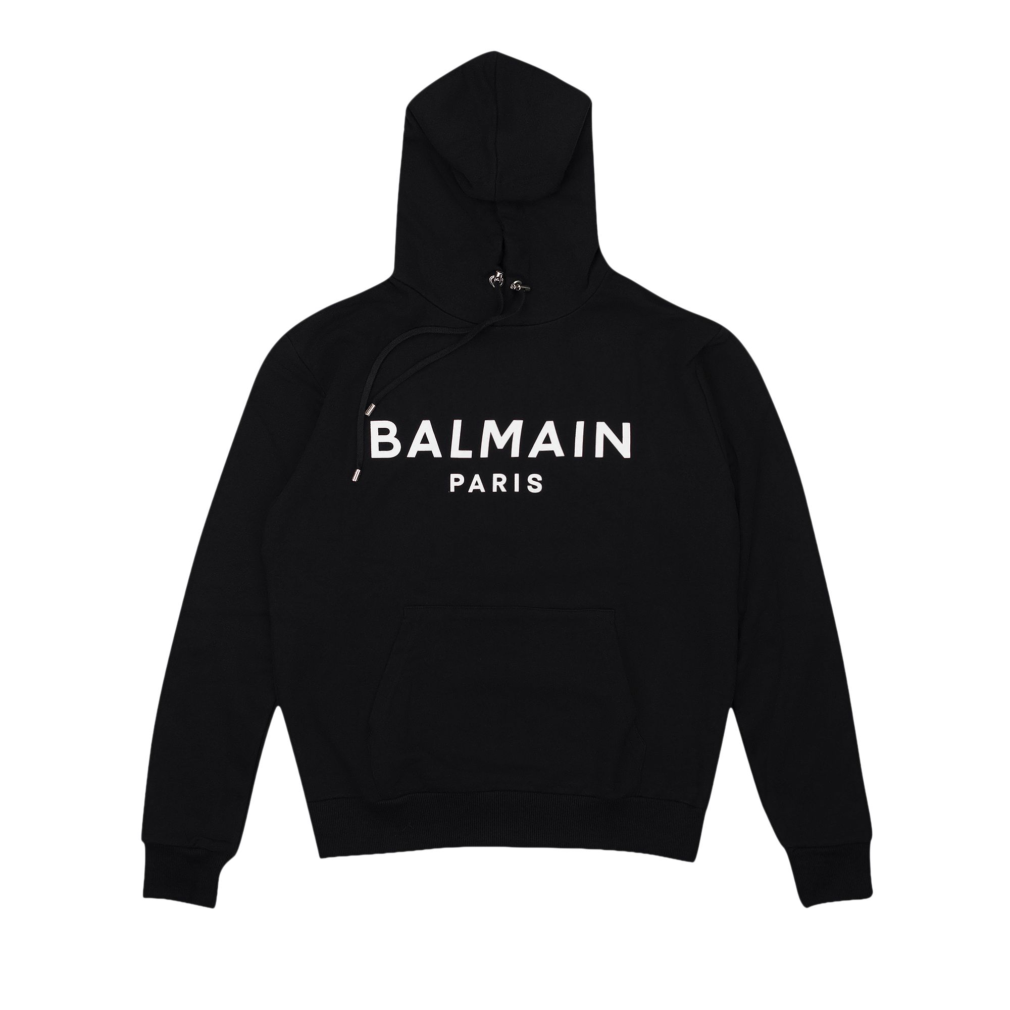 Pre-owned Balmain Logo Hoodie 'black/white' | Men's Size Xl