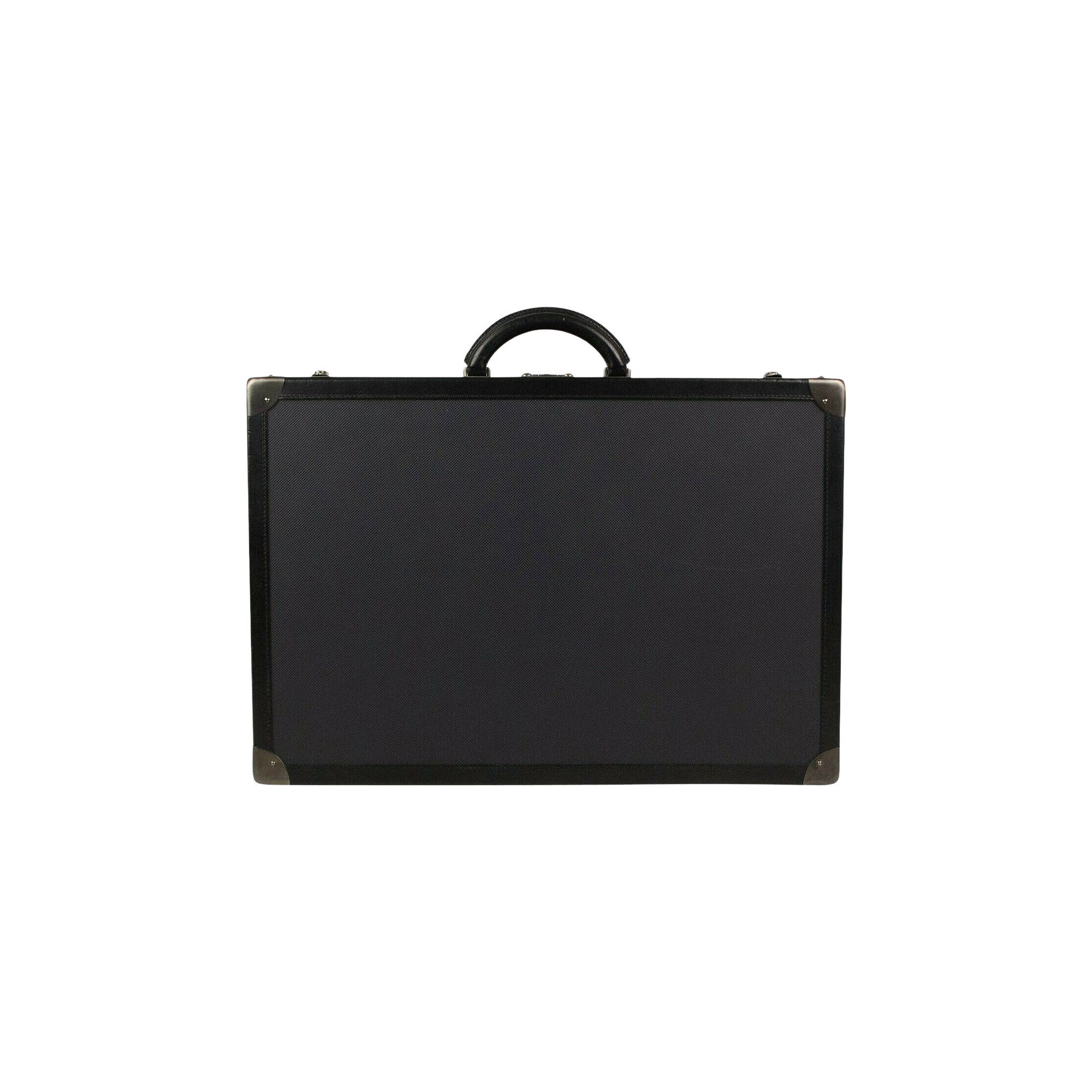 Pre-owned Bottega Veneta Canvas Marco Polo Hard Suitcase Luggage 'blue' | Men's Size Onesize