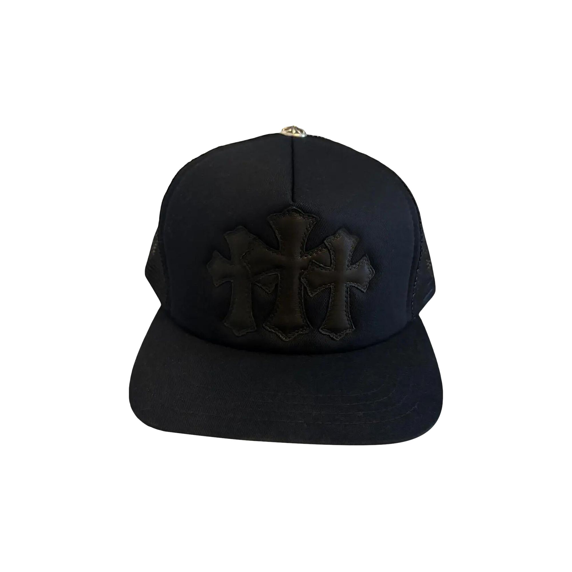 Pre-owned Chrome Hearts Leather Hat 'black' | Men's Size Onesize
