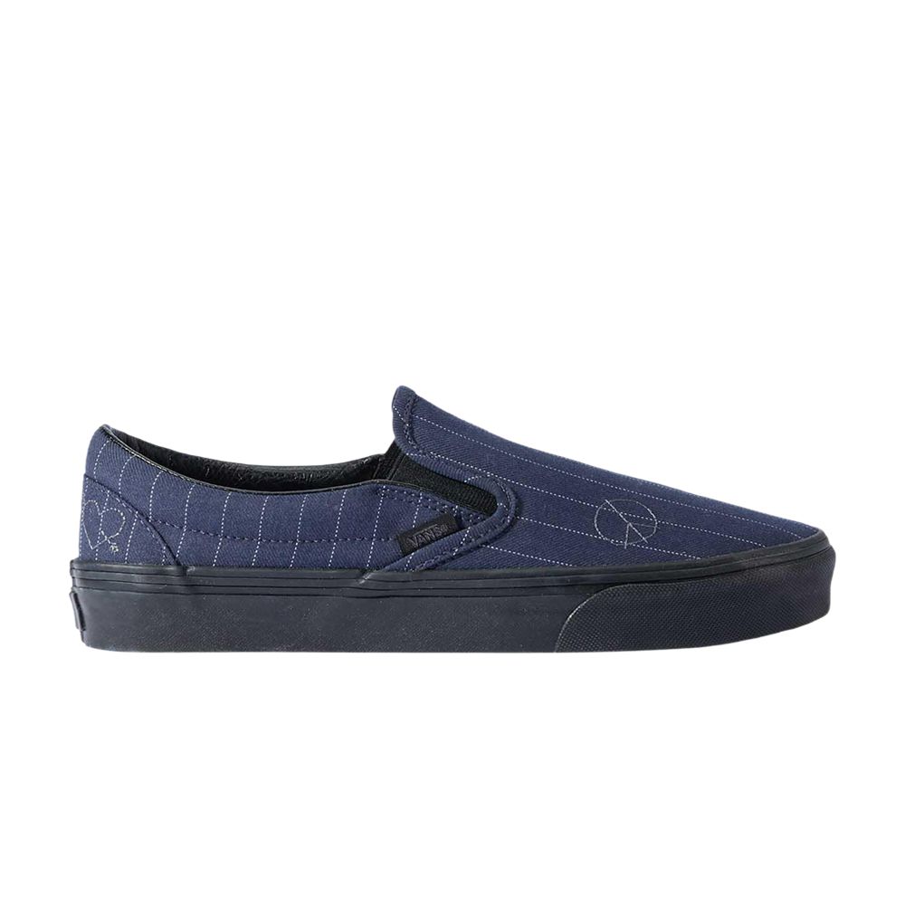 Vans Classic Slip-On 'Wool - Navy Black' | Blue | Men's Size 7.5 - VN000BVZNGV