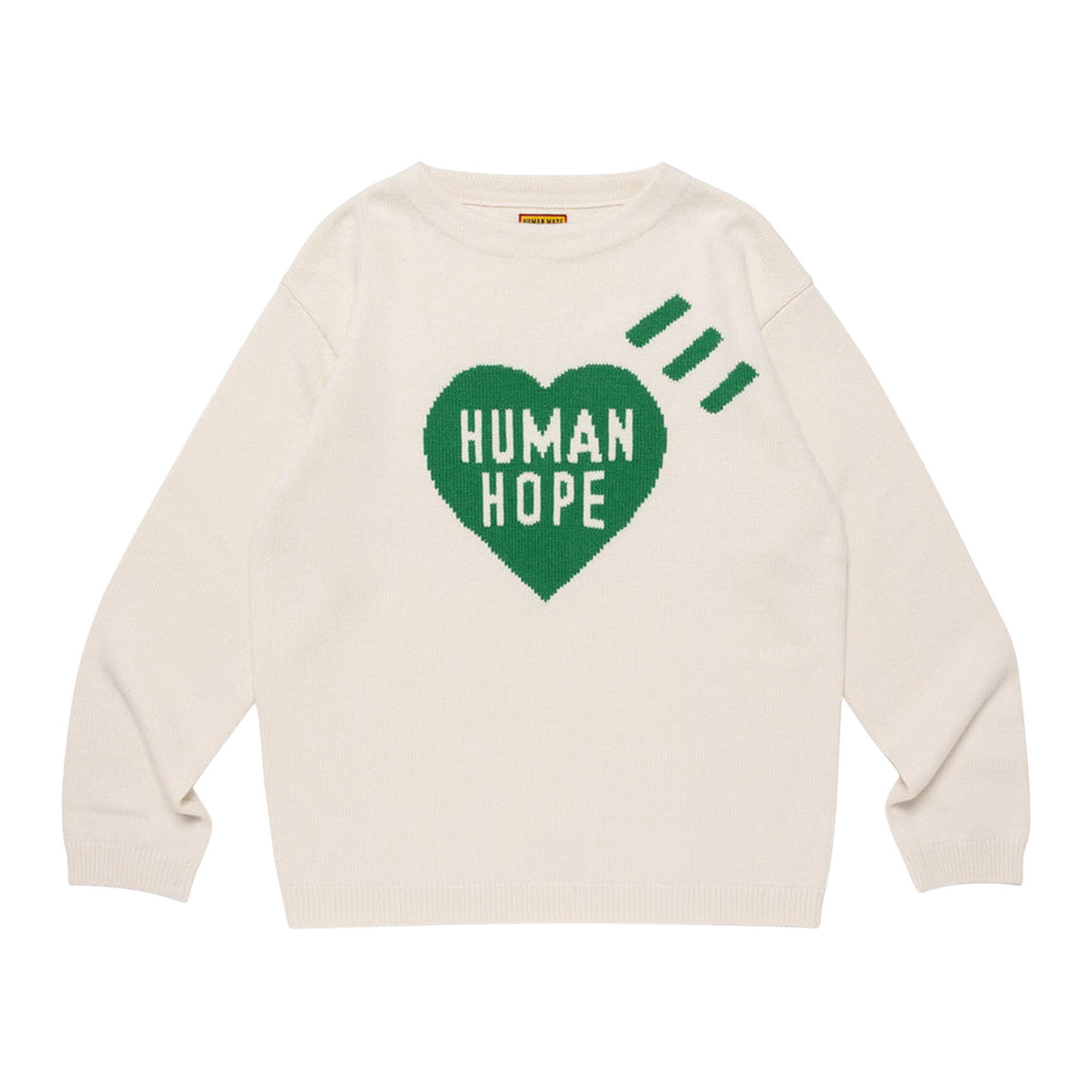Pre-owned Human Made X J-hope Human Hope Heart Knit Sweater 'white' | Men's Size Xl