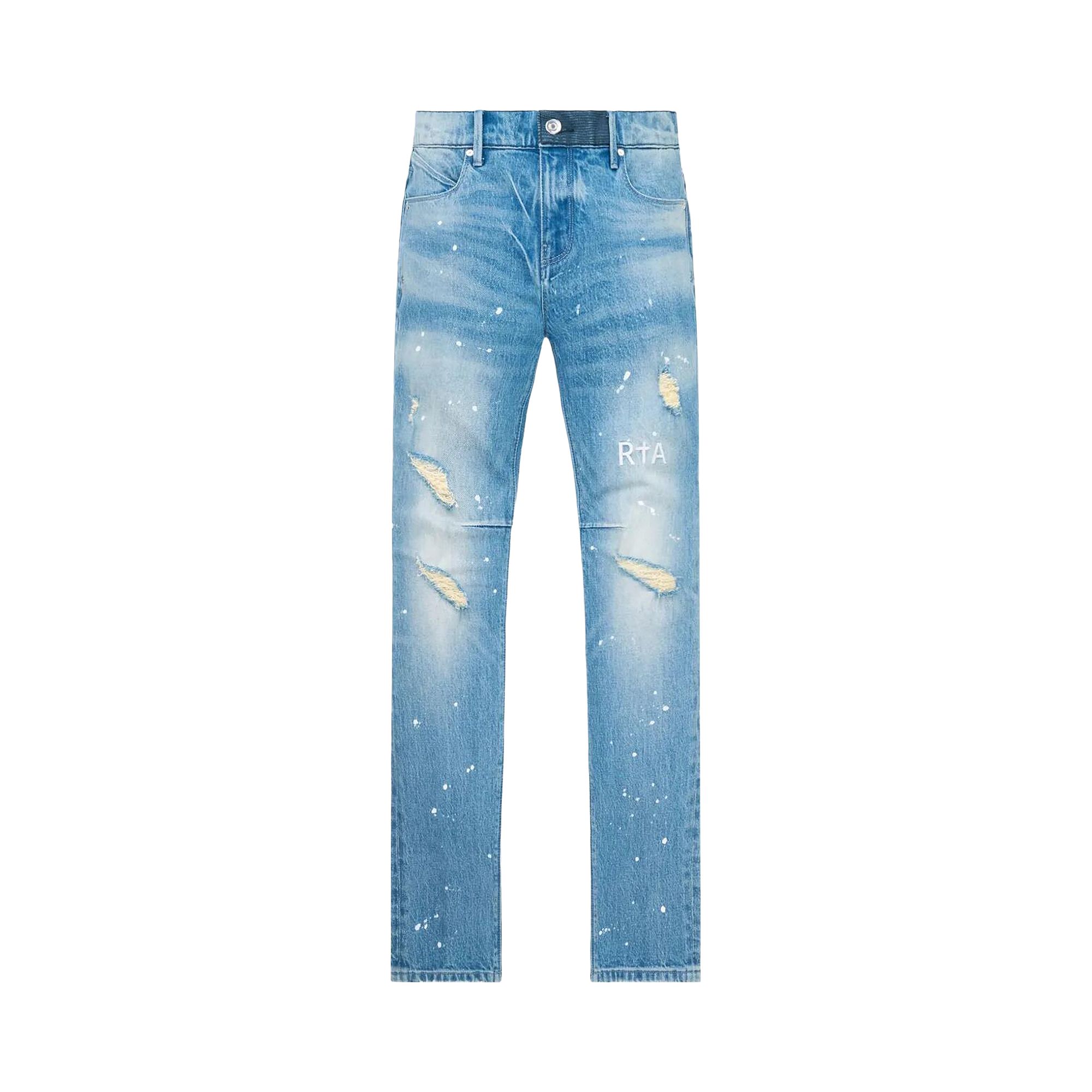 Pre-owned Rta Clayton Skinny Jean 'medium Blue Painted' | Men's Size 34