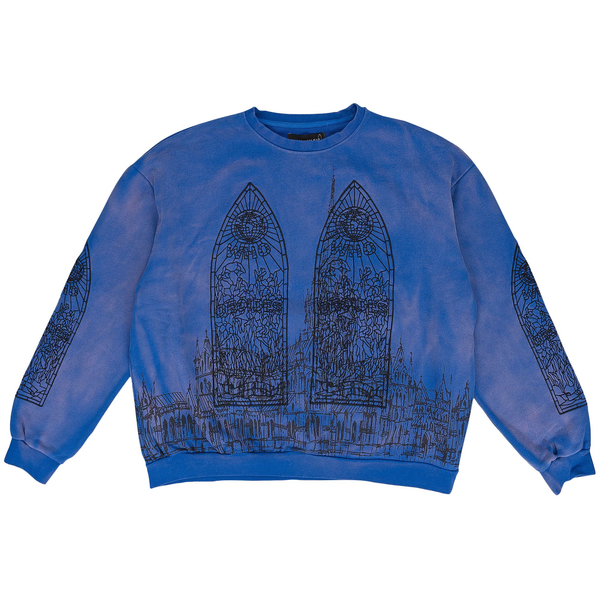 Pre-owned Who Decides War Cathedral Pullover Sweater 'blue' | Men's Size Xl