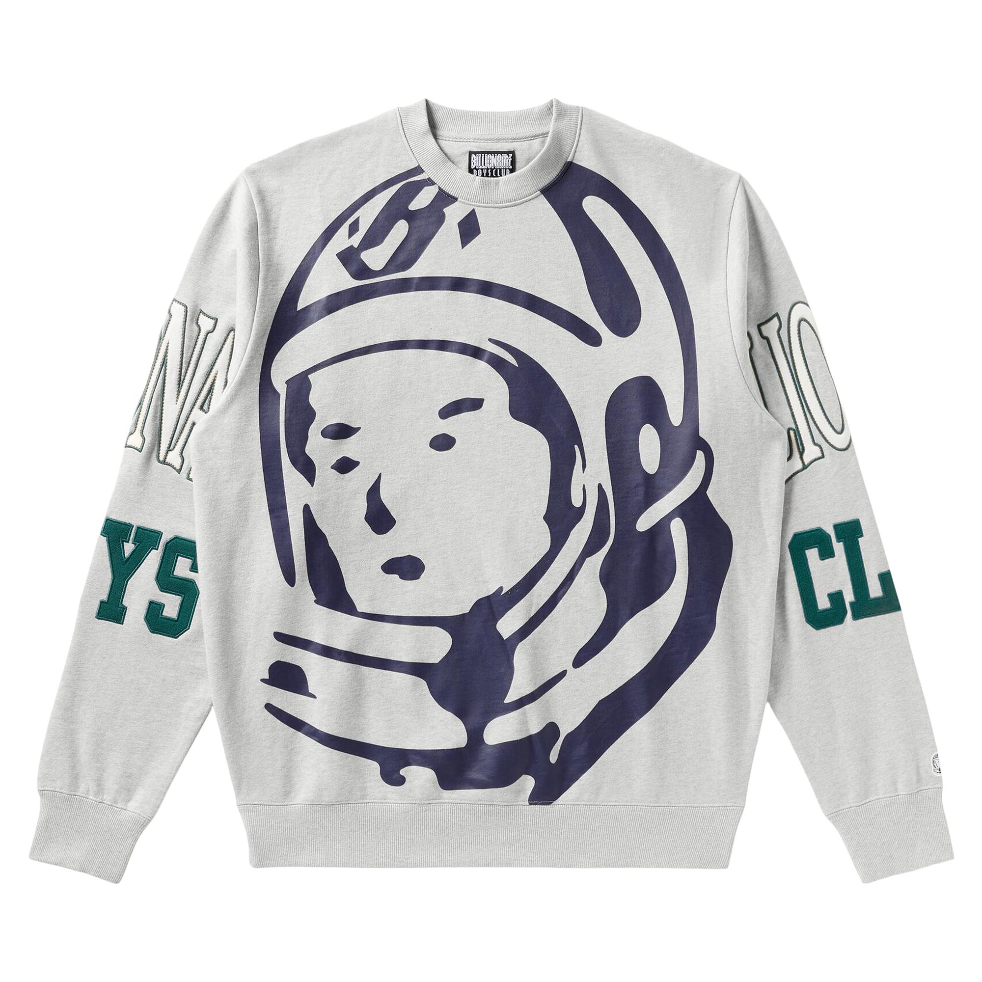 Pre-owned Billionaire Boys Club Big Face Sweatshirt 'heather Grey' | Men's Size L In Gray