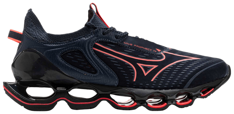 Mizuno Wmns Wave Prophecy 14 Odyssey Grey Striking Coral