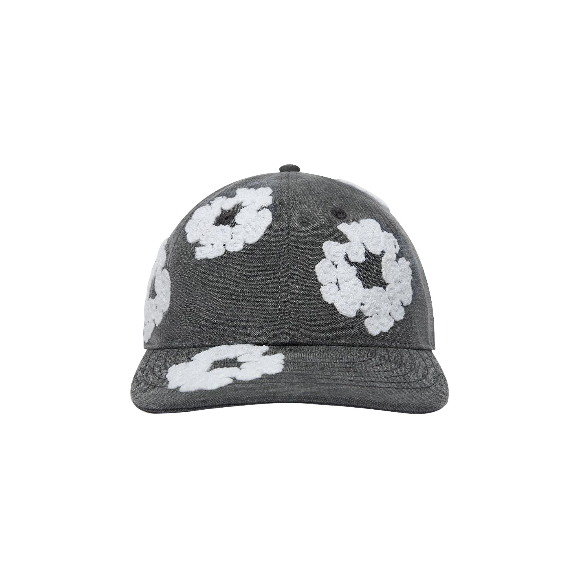 Pre-owned Denim Tears Cotton Wreath Dyed Cap 'black' | Men's Size Onesize